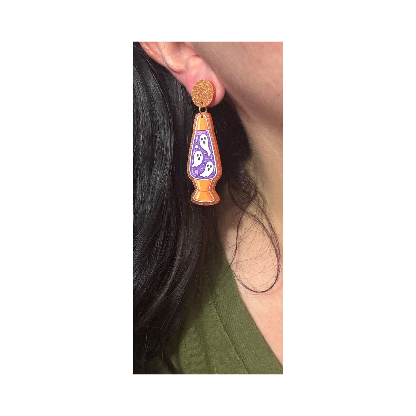 Spooky Lava Lamp Drop Earrings