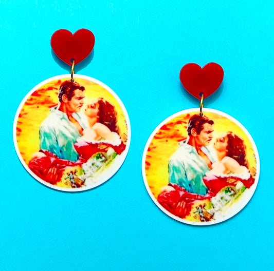 Rhett & Scarlet Gone With The Wind Drop Earrings