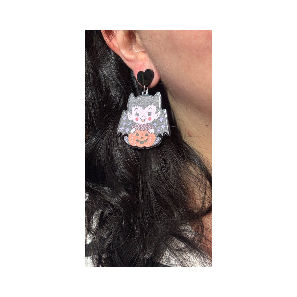 Vintage Vampire Cutie Drop Earrings