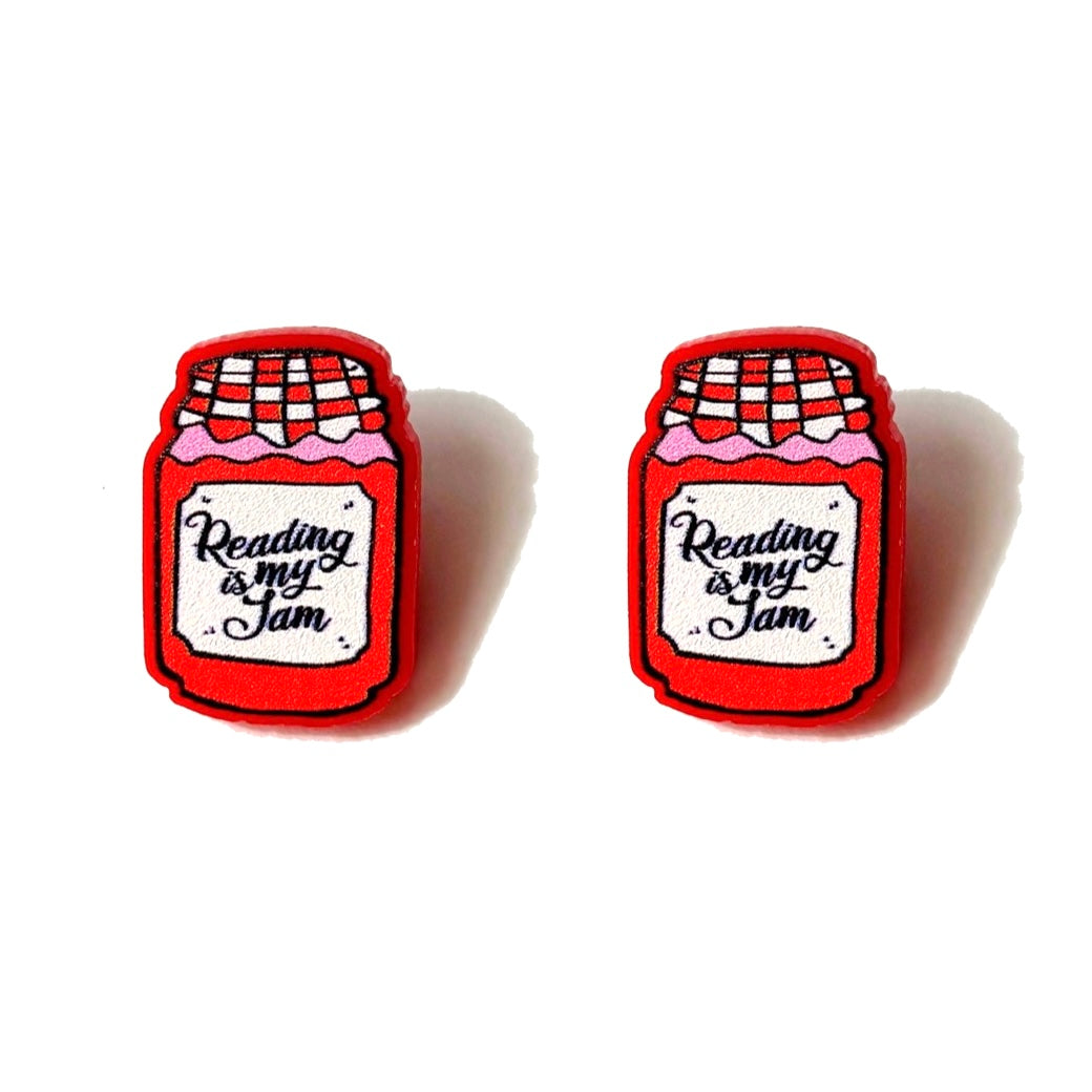 Reading Is My Jam Post Earrings
