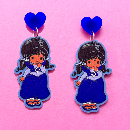 Indigo Rainbow Girl Drop Earrings