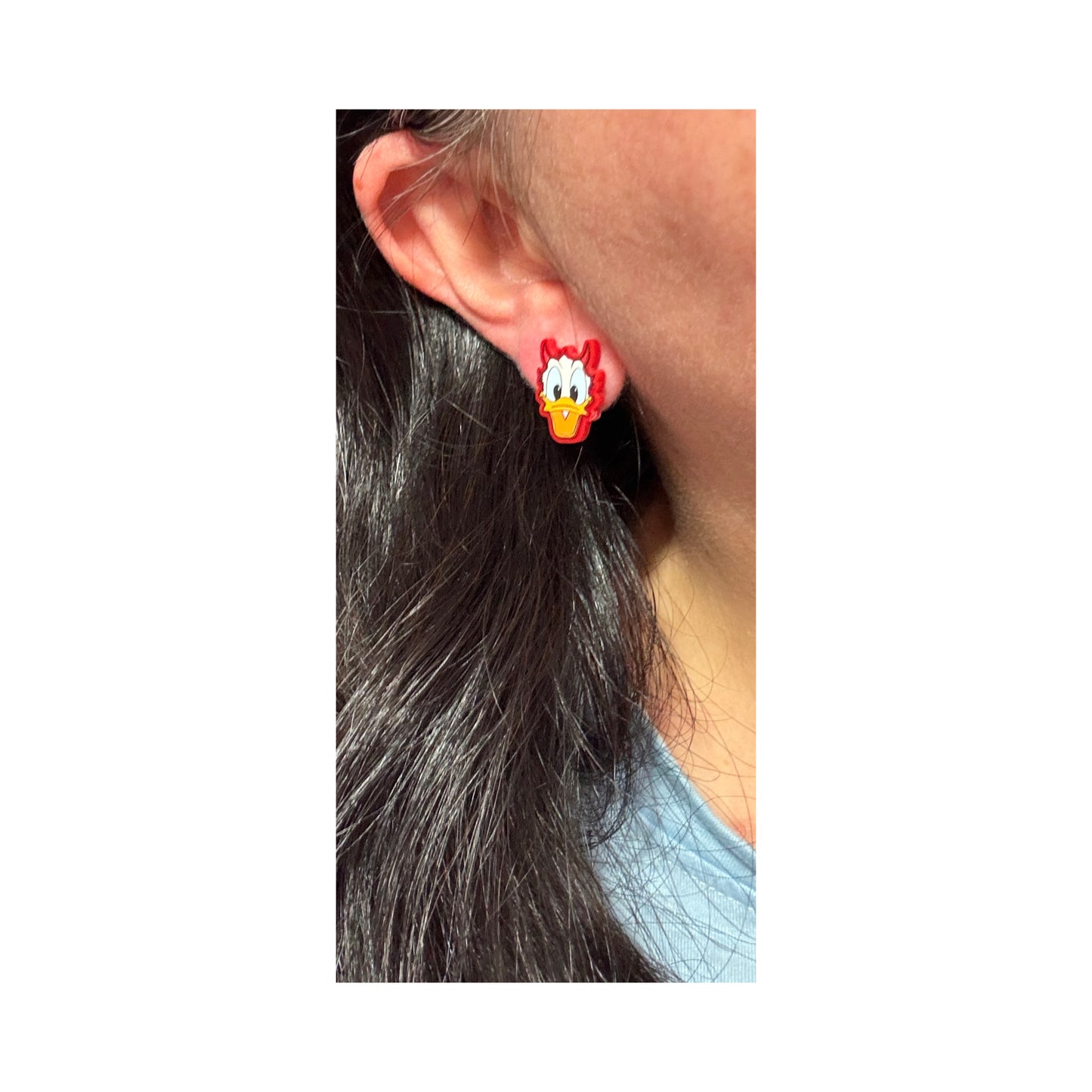 Devil Duck Post Earrings
