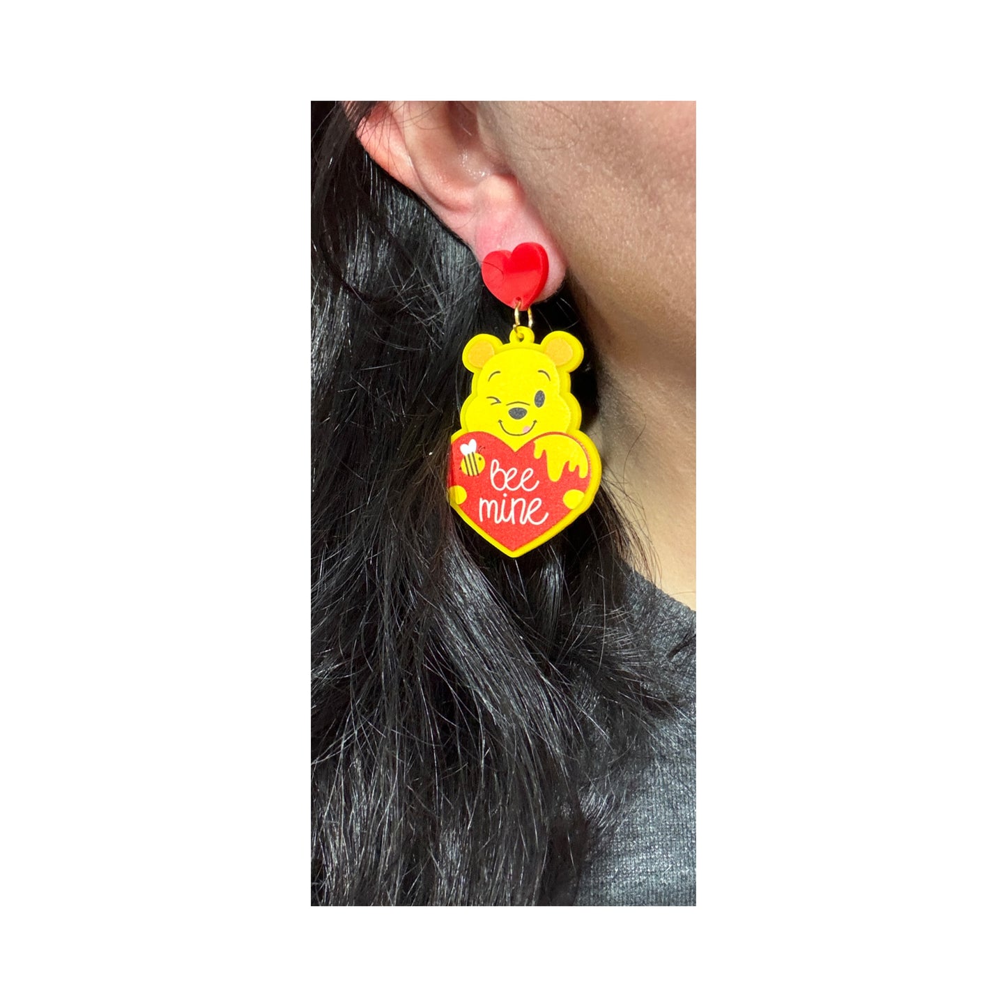 Bee Mine Pooh Drop Earrings
