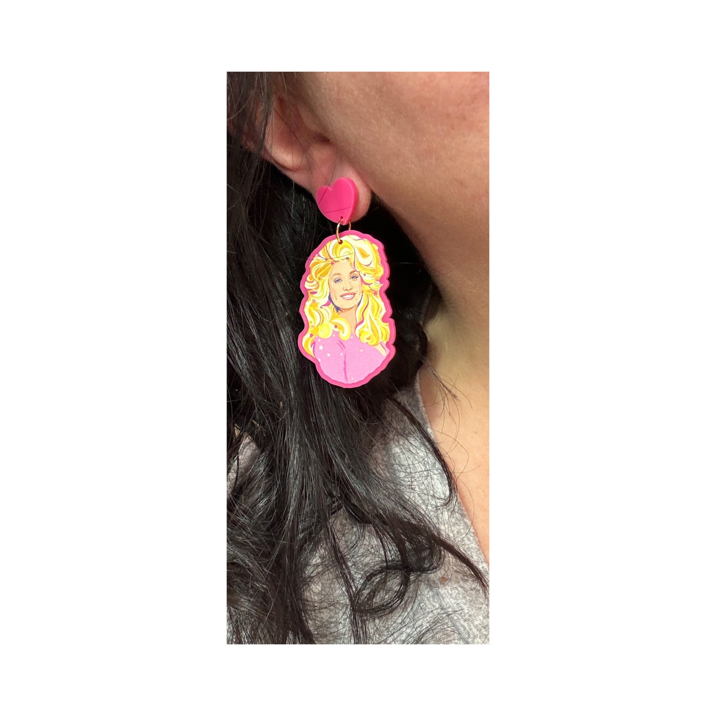 Pink Dolly Drop Earrings
