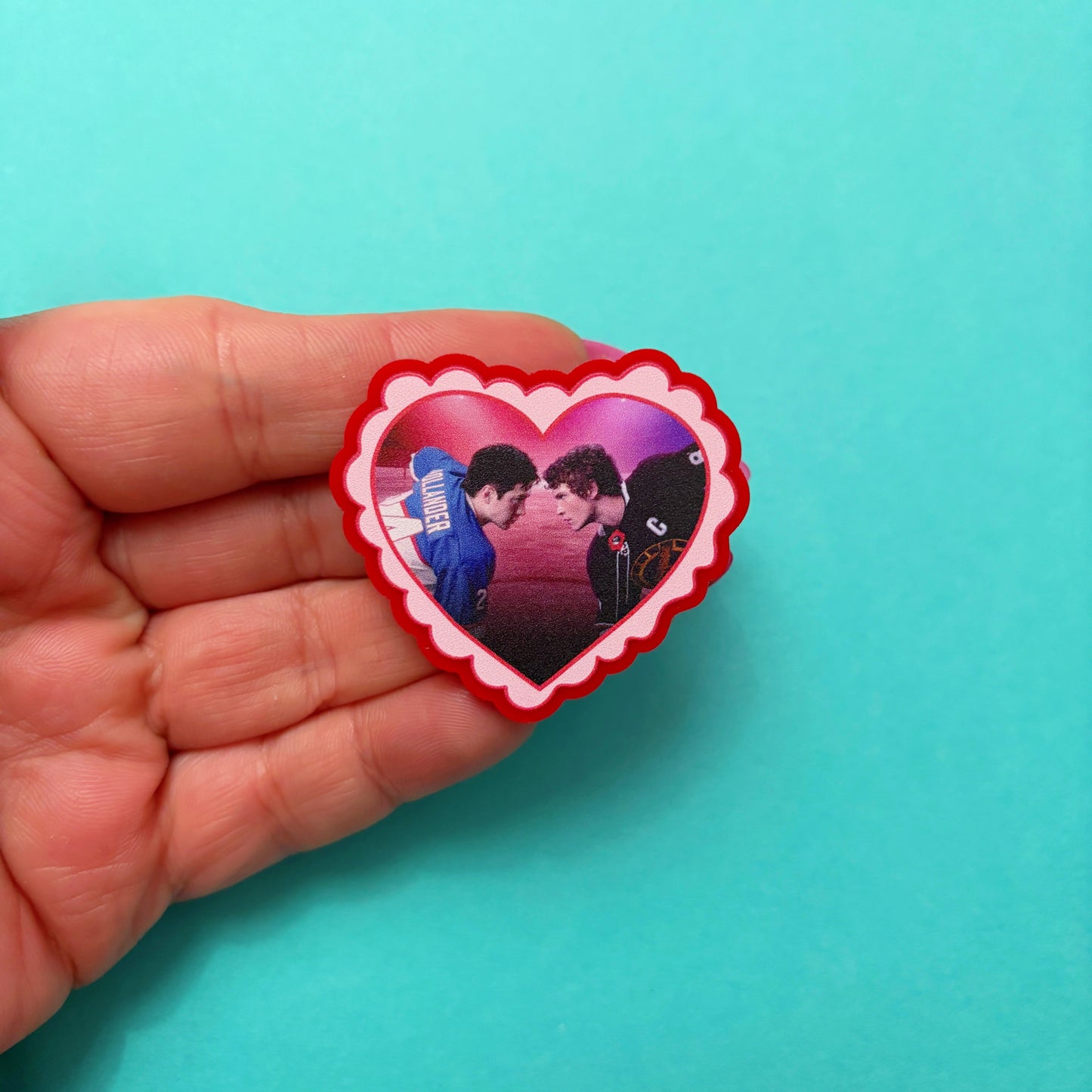 Shane & Ilya Red Heart Pin