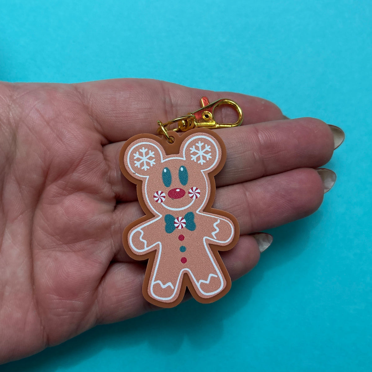 Mouse Peppermint Gingerbread Key Chain or Bag Charm
