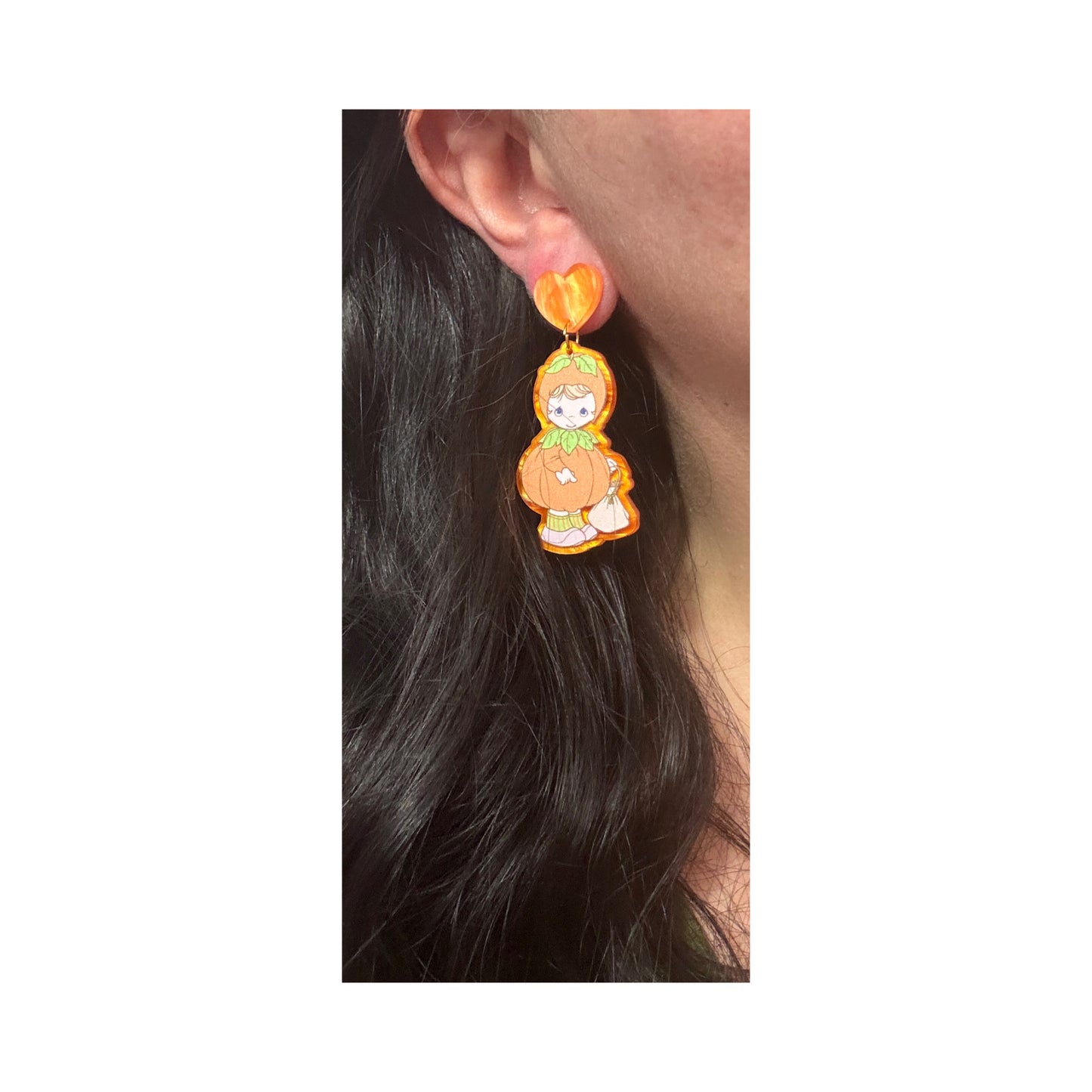 Precious Pumpkin Drop Earrings