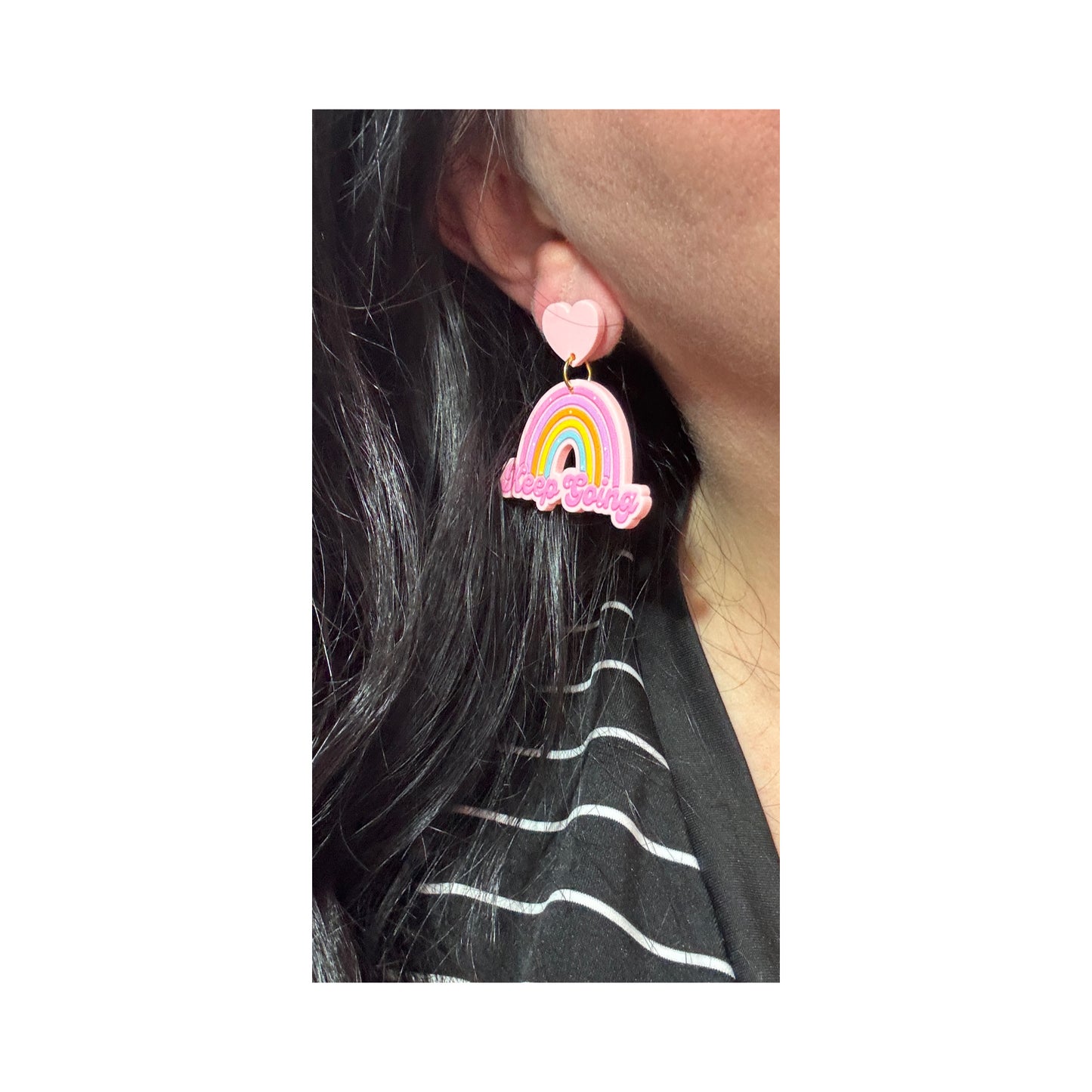 Keep Going Rainbow Drop Earrings