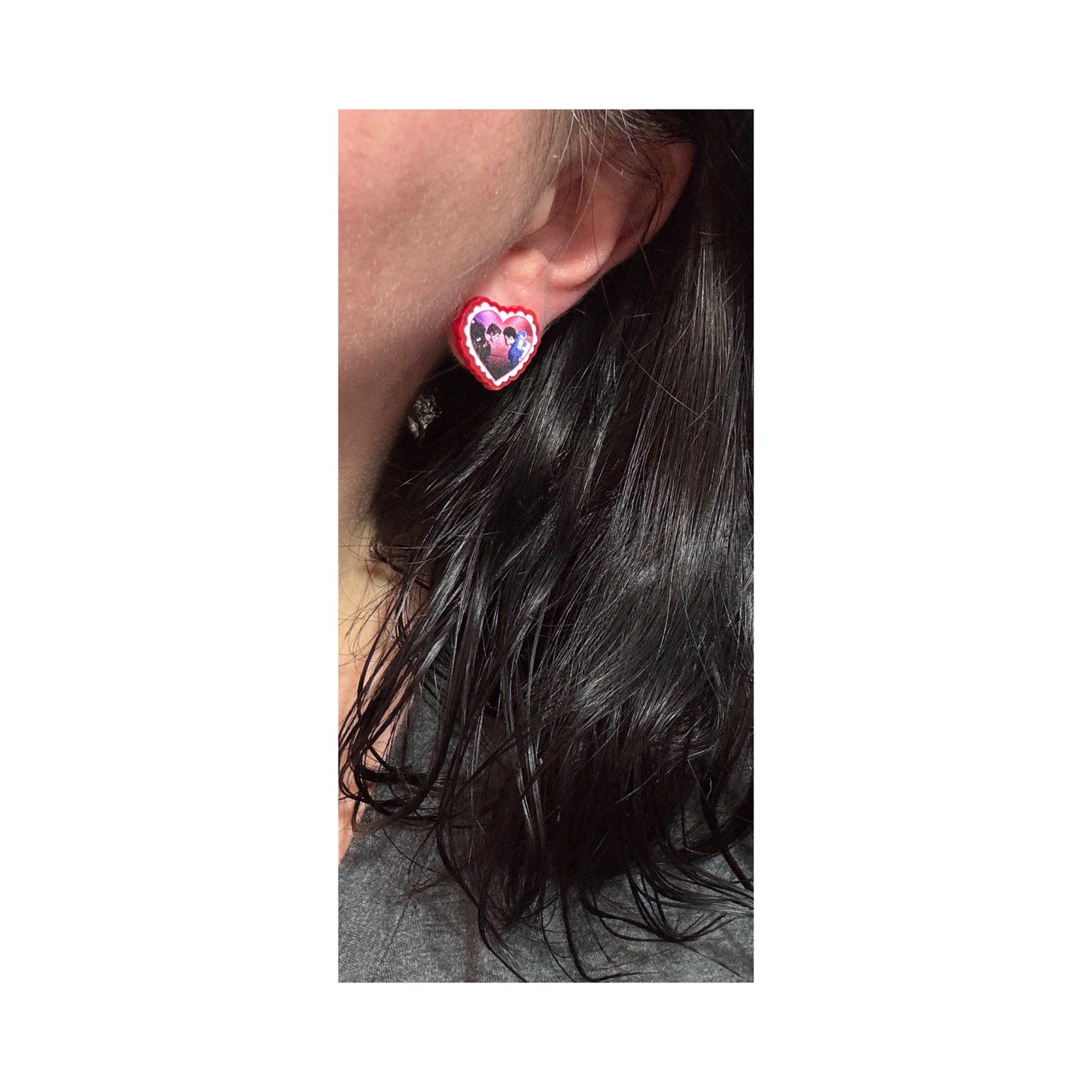 Shane & Ilya Red Heart Post Earrings