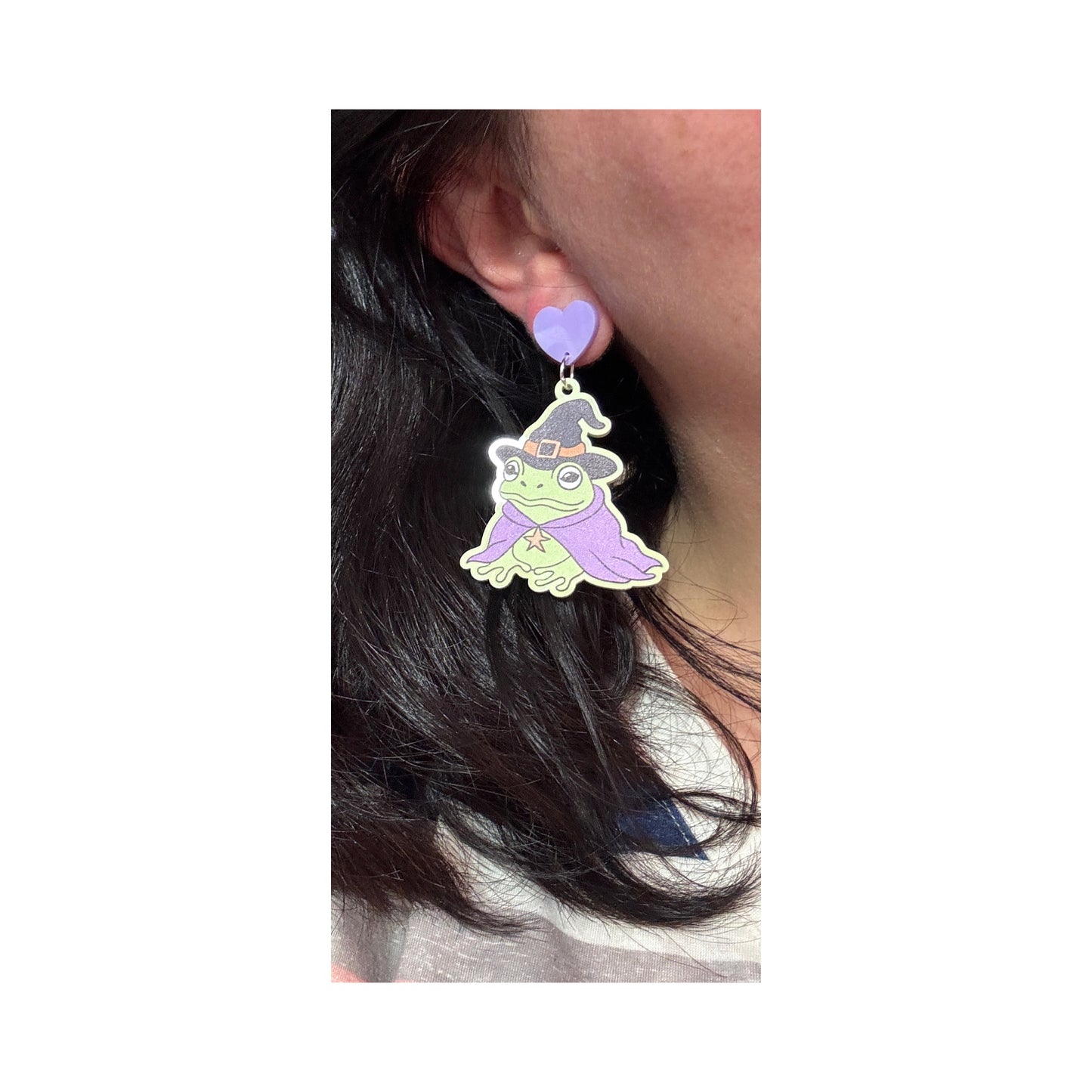 Witchy Frog Drop Earrings