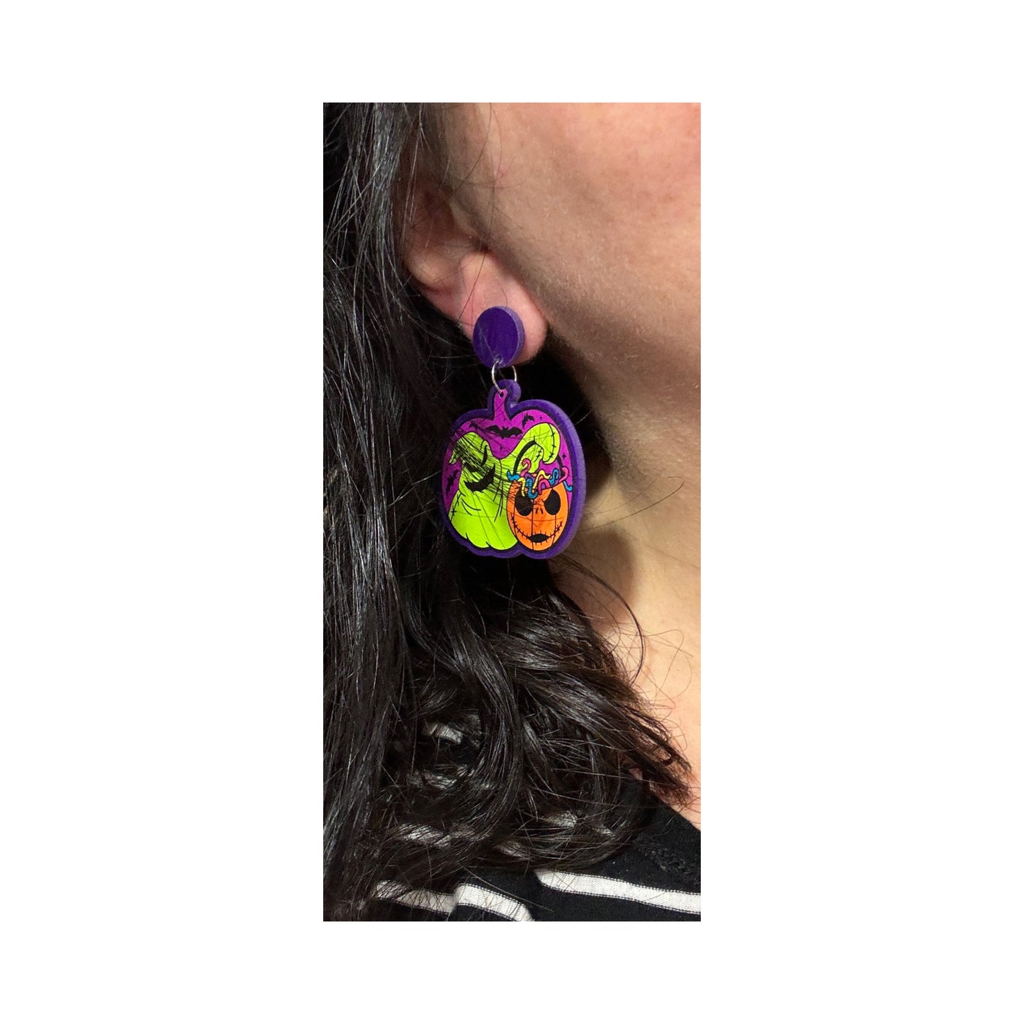 Oogie Pumpkin Drop Earrings