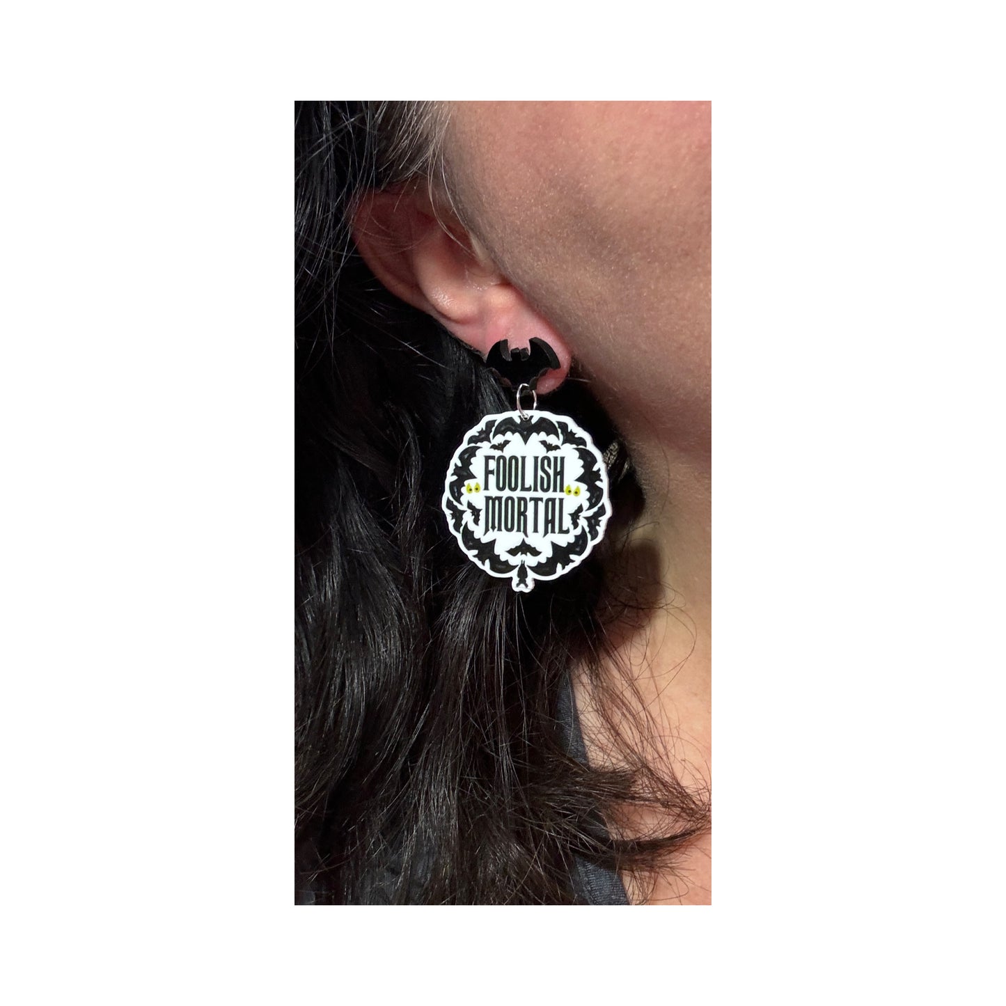 Foolish Mortal Acrylic Drop Earrings
