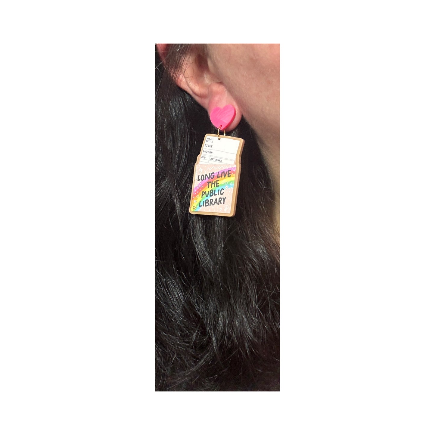 Long Live The Public Library Drop Earrings