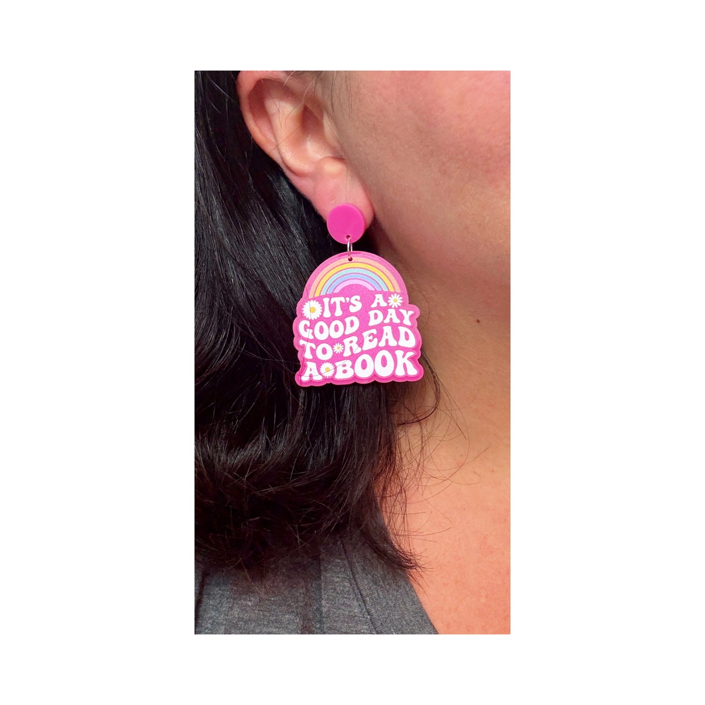It’s A Good Day To Read A Book Rainbow Drop Earrings
