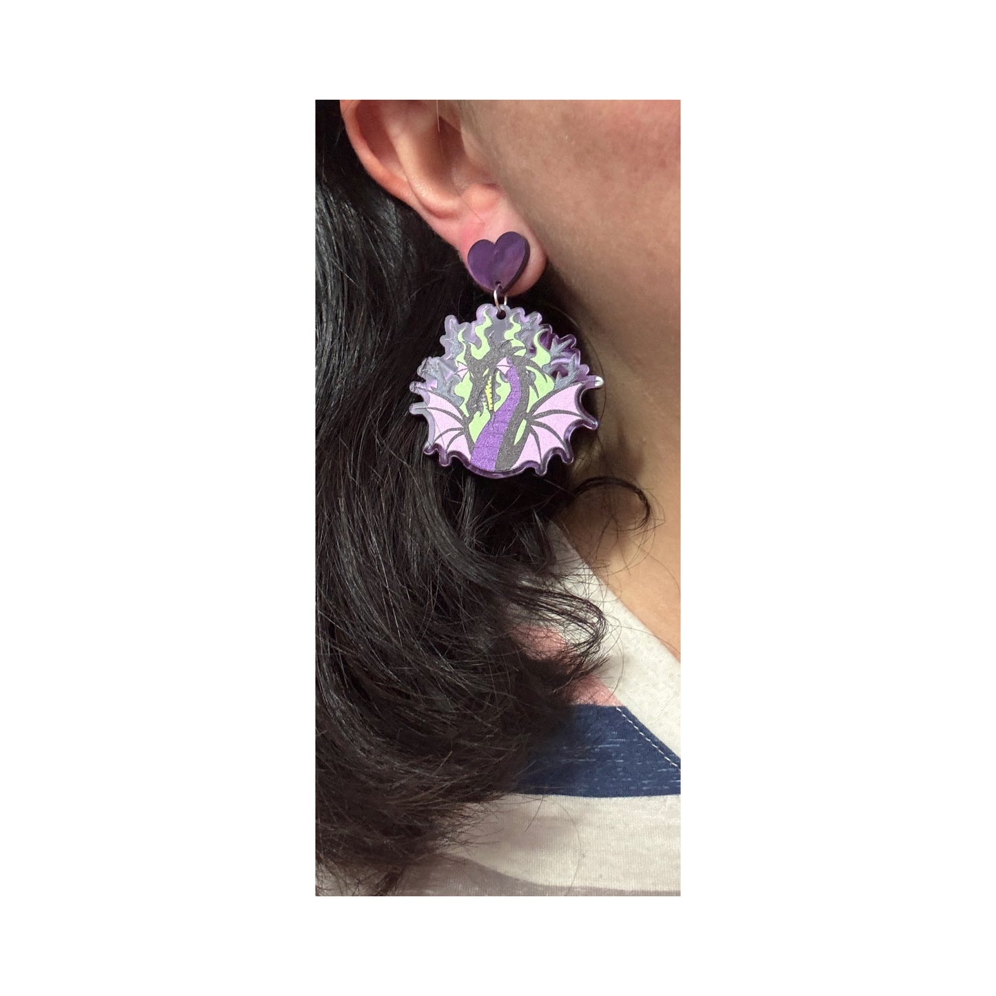 Villain Dragon Flames Drop Earrings