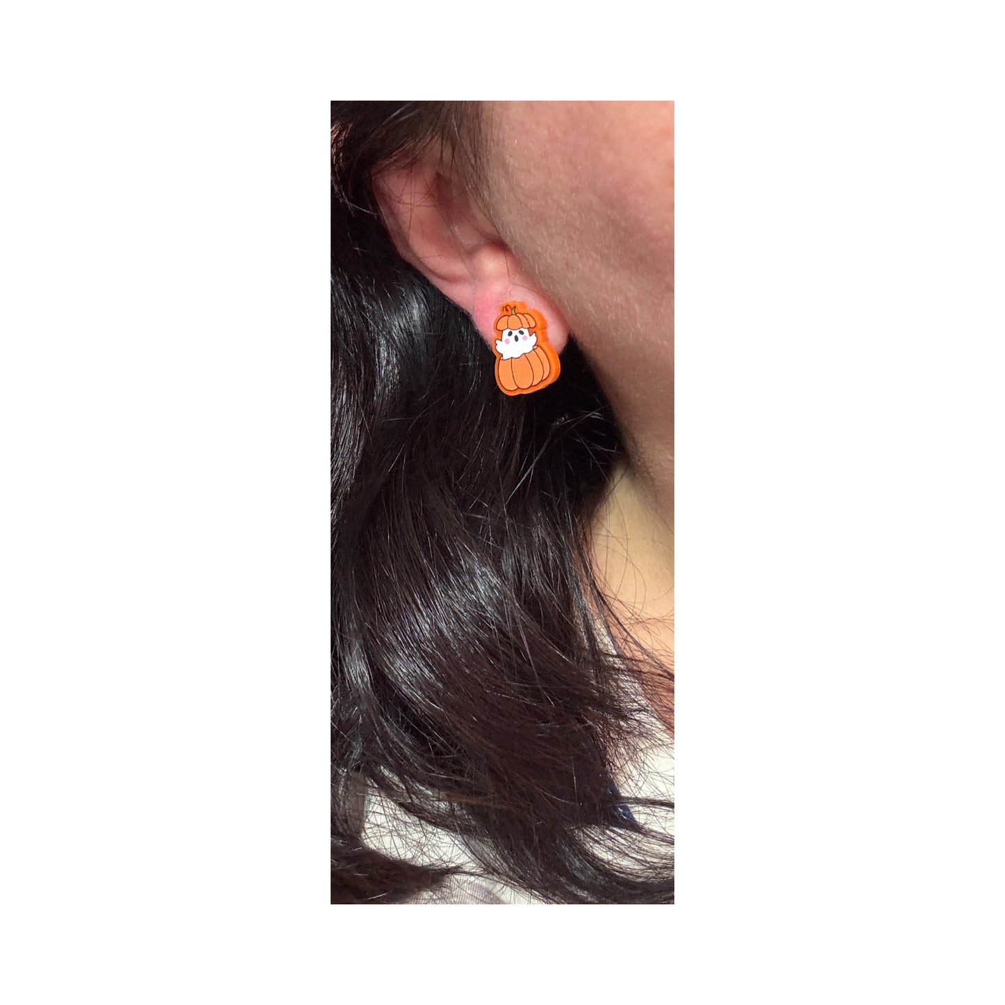 Peek-A-Boo Pumpkin Post Earrings