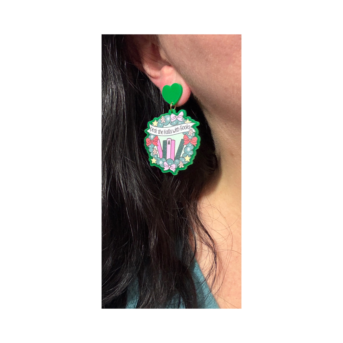 Deck The Halls With Books Drop Earrings