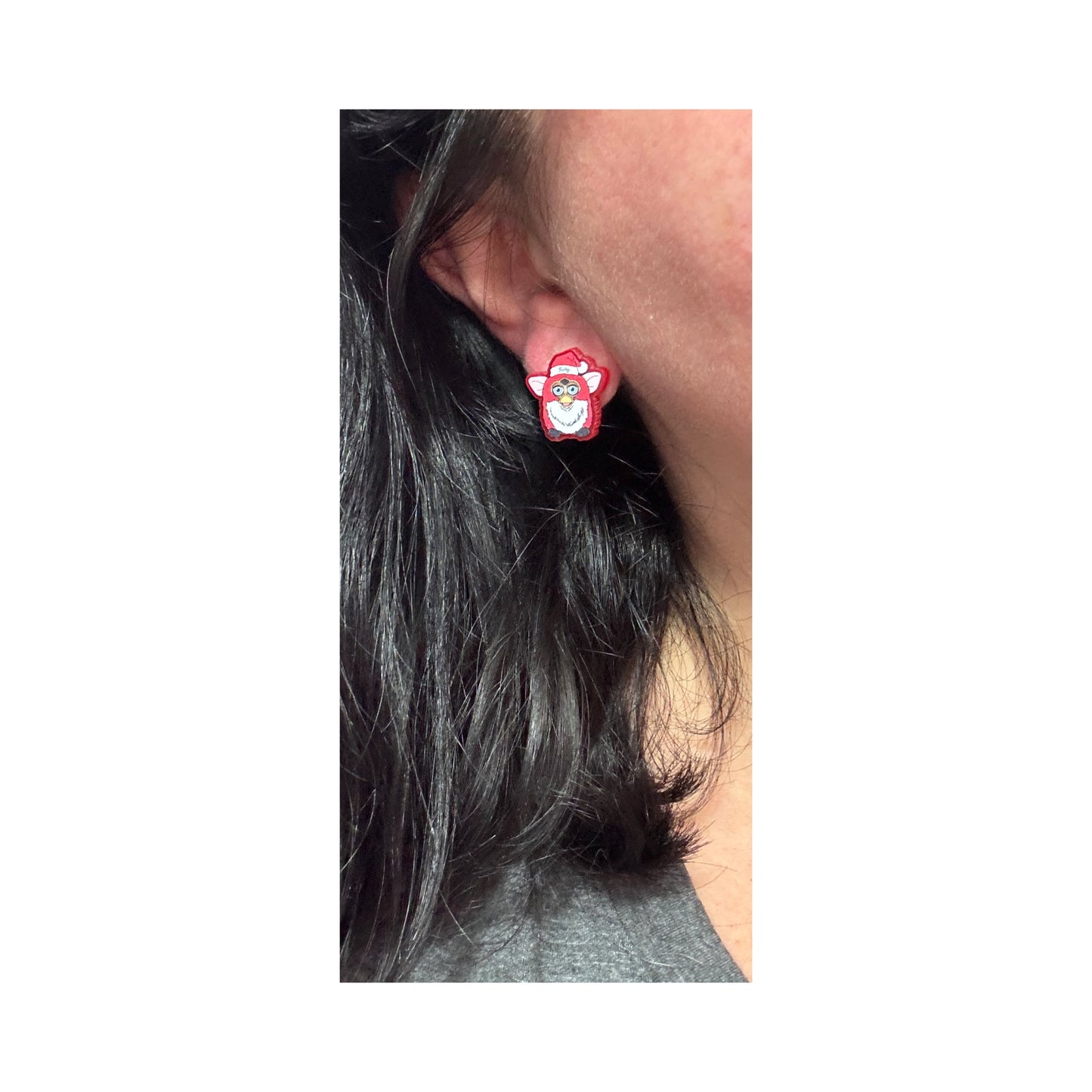 Santa Furbaby Post Earrings