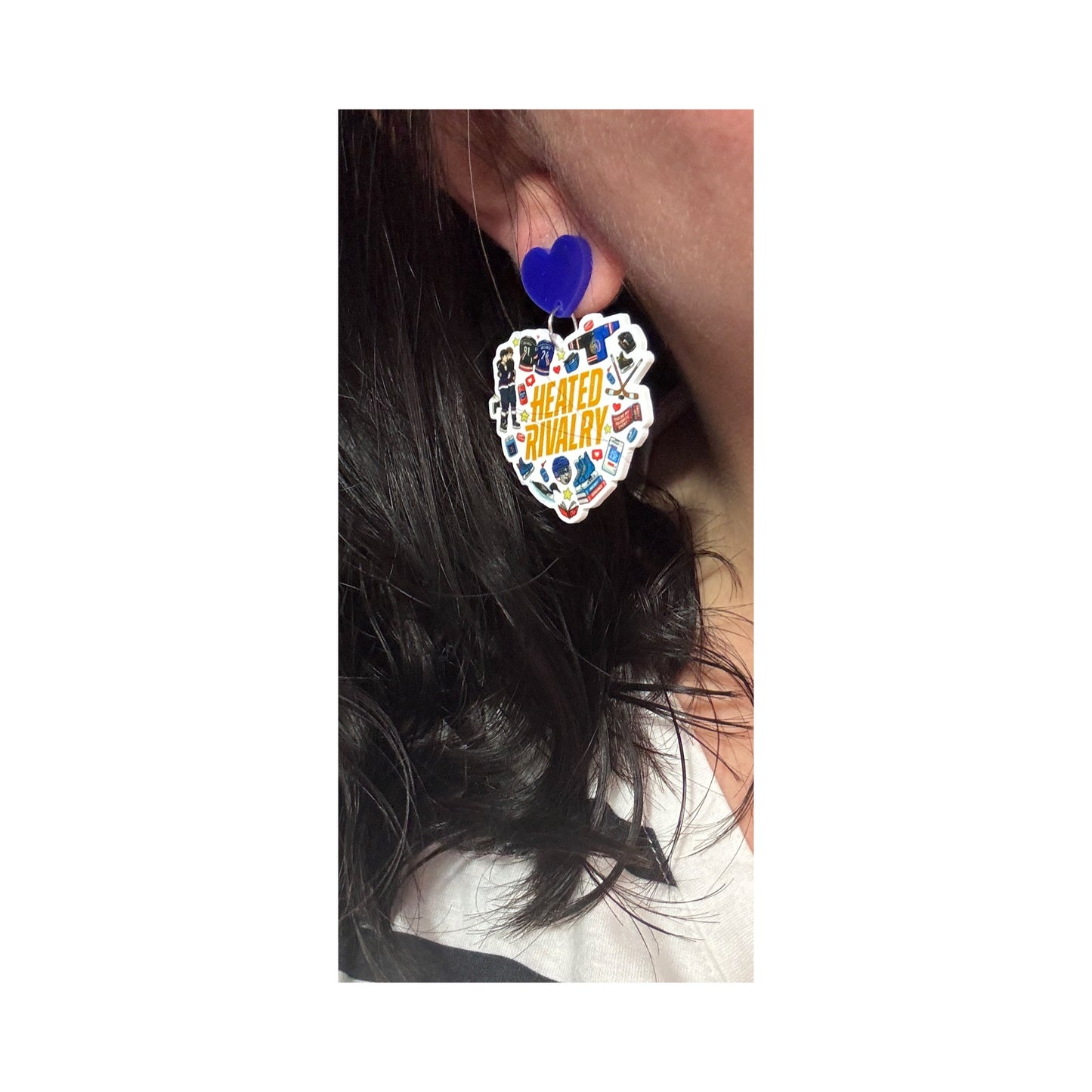 Heated Rivalry Heart Drop Earrings