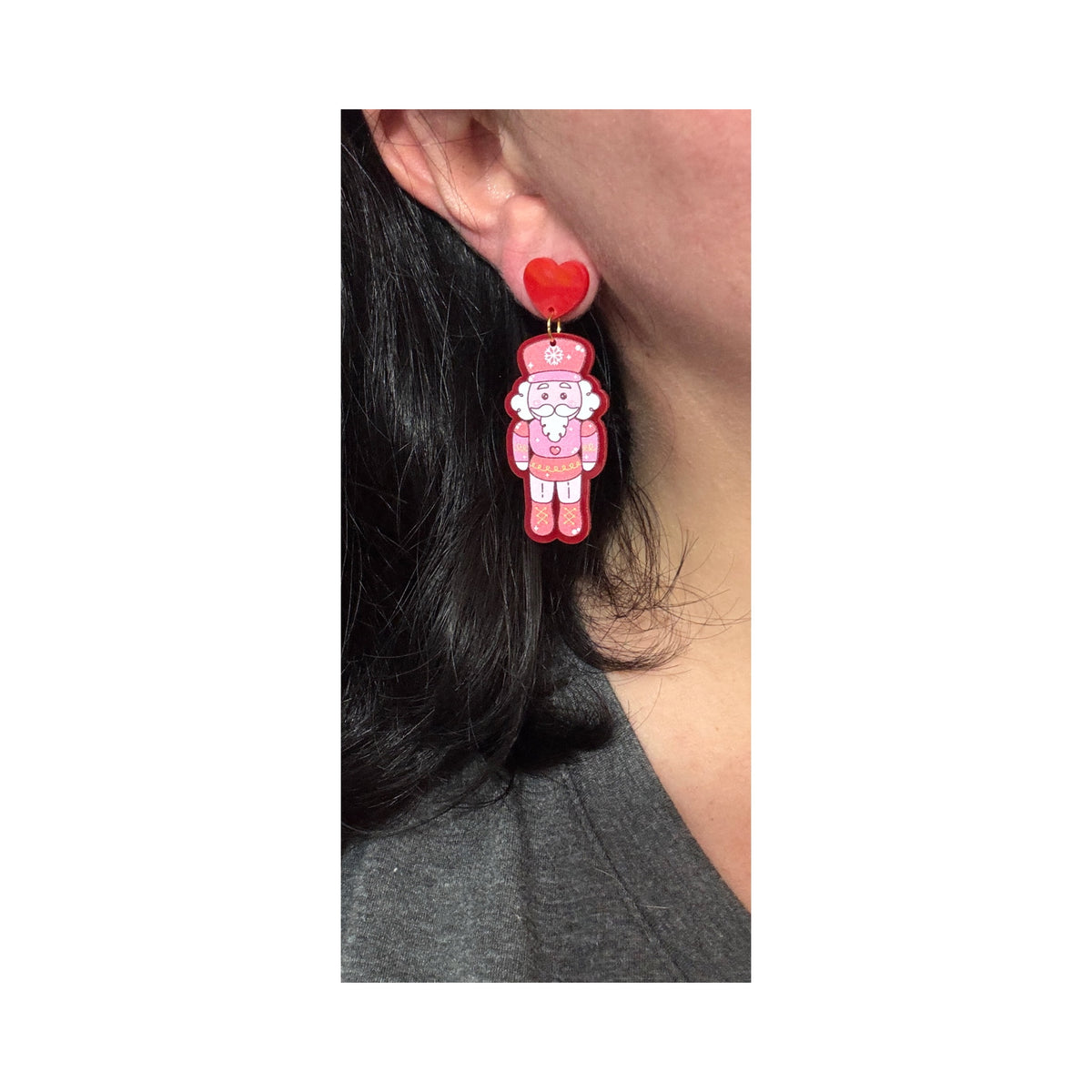 Pastel Nutcracker & Mouse King Drop Earrings