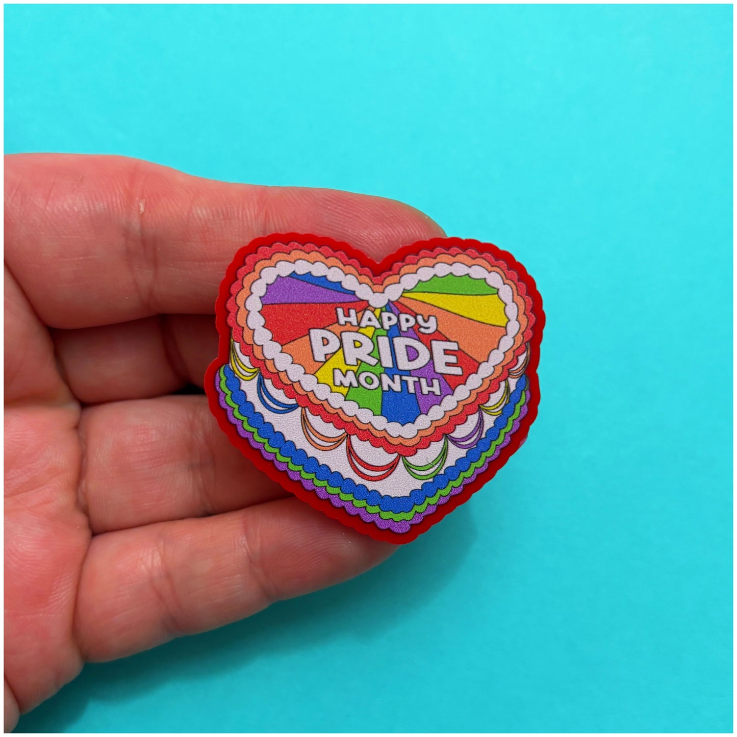 Pride Month Cake Pin