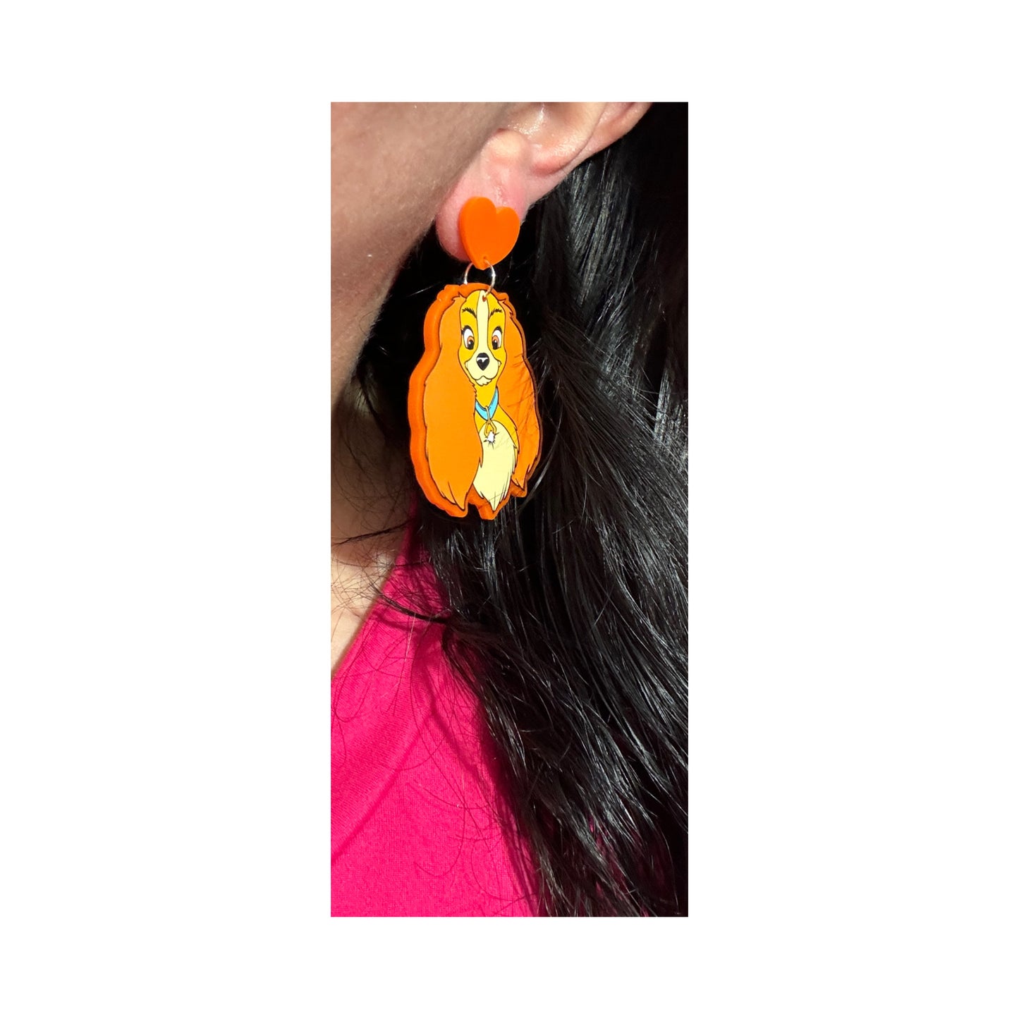 Lady & Tramp Acrylic Drop Earrings