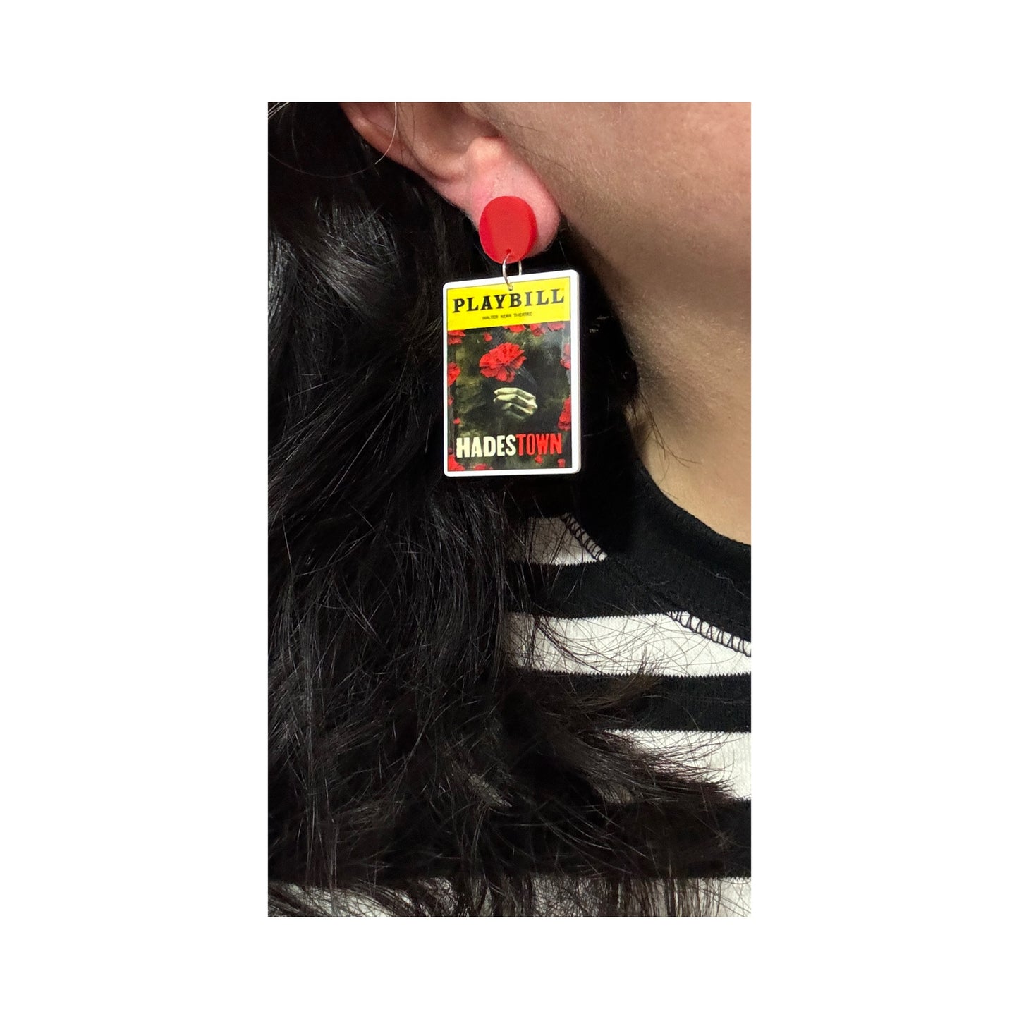 Hadestown Playbill Drop Earrings