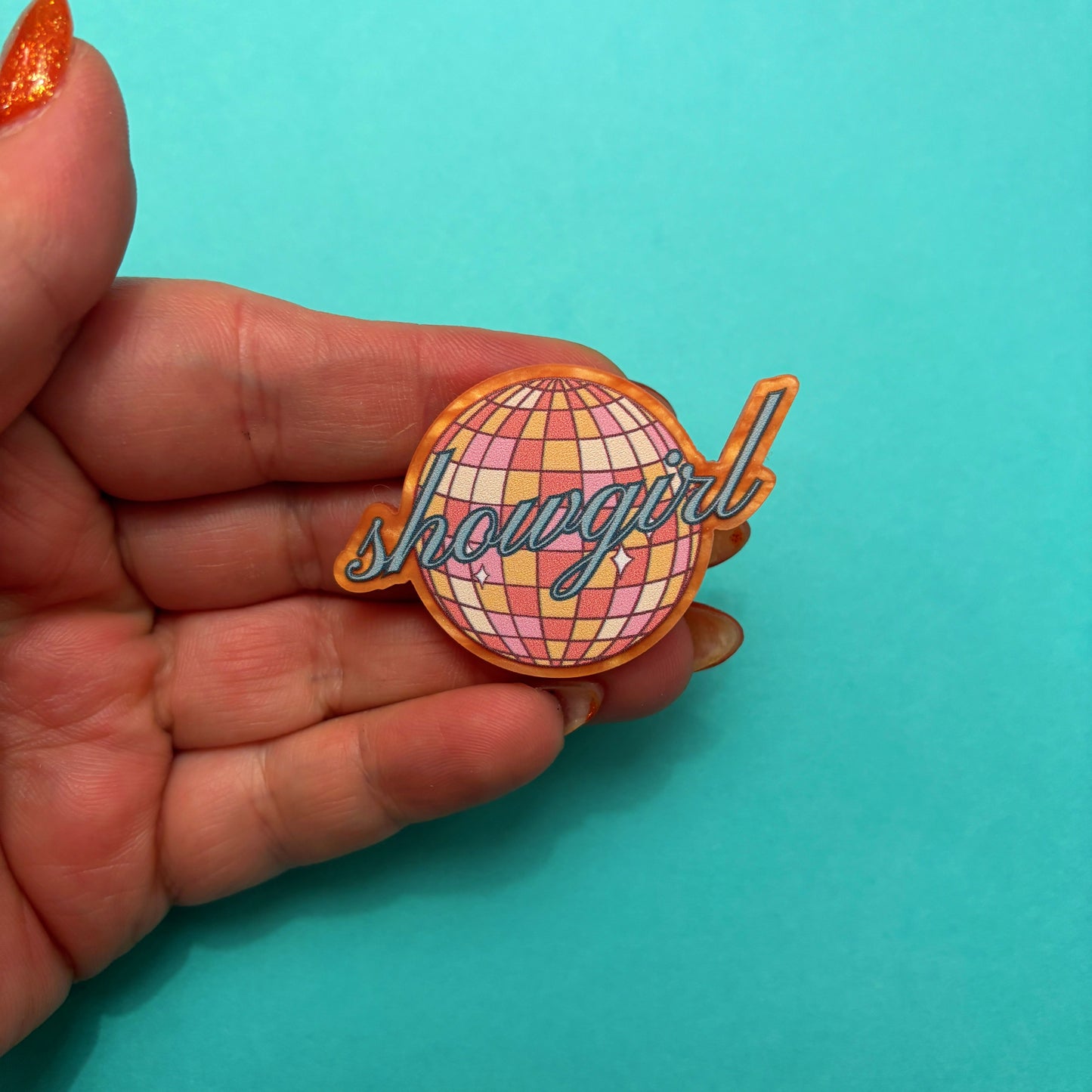 Showgirl Disco Ball Pin