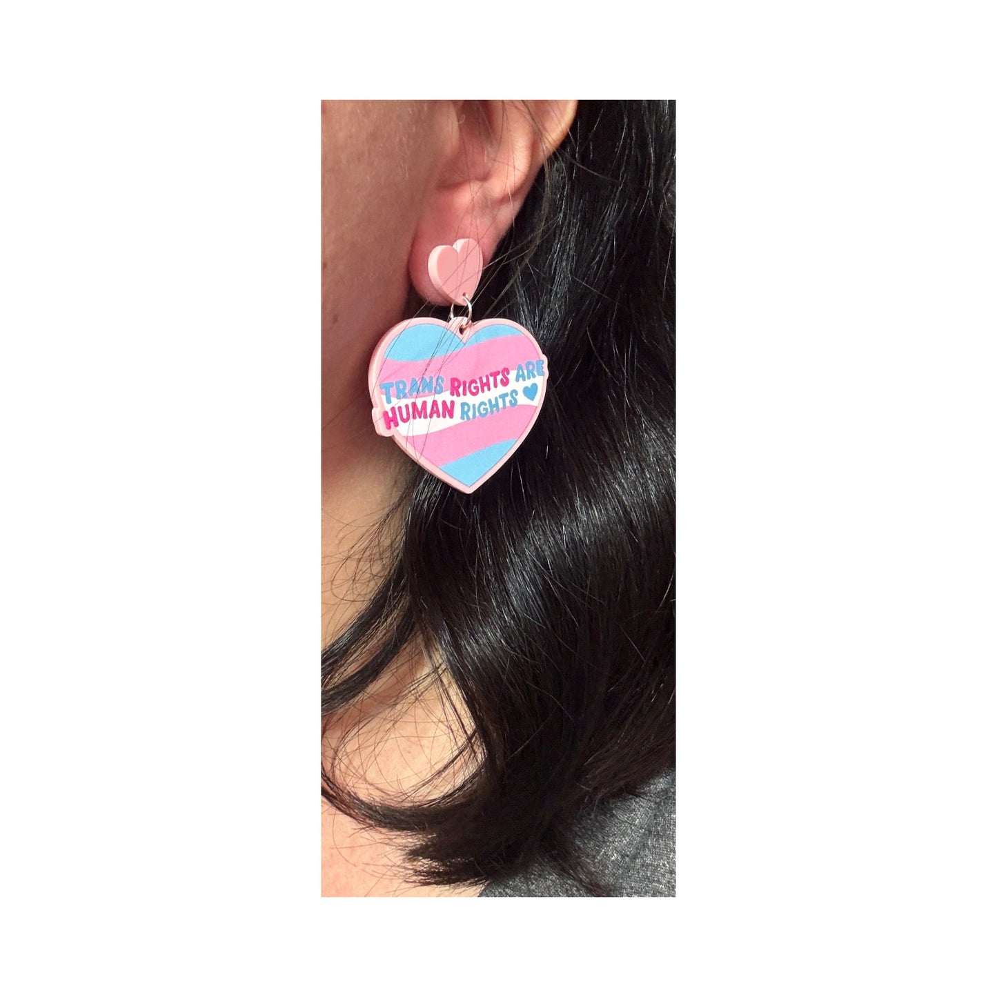 Trans Rights Are Human Rights Drop Earrings