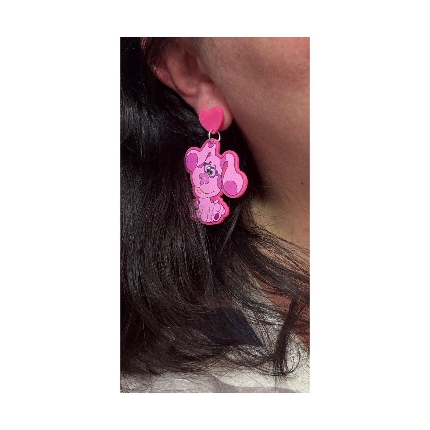 Blue & Magenta Drop Earrings
