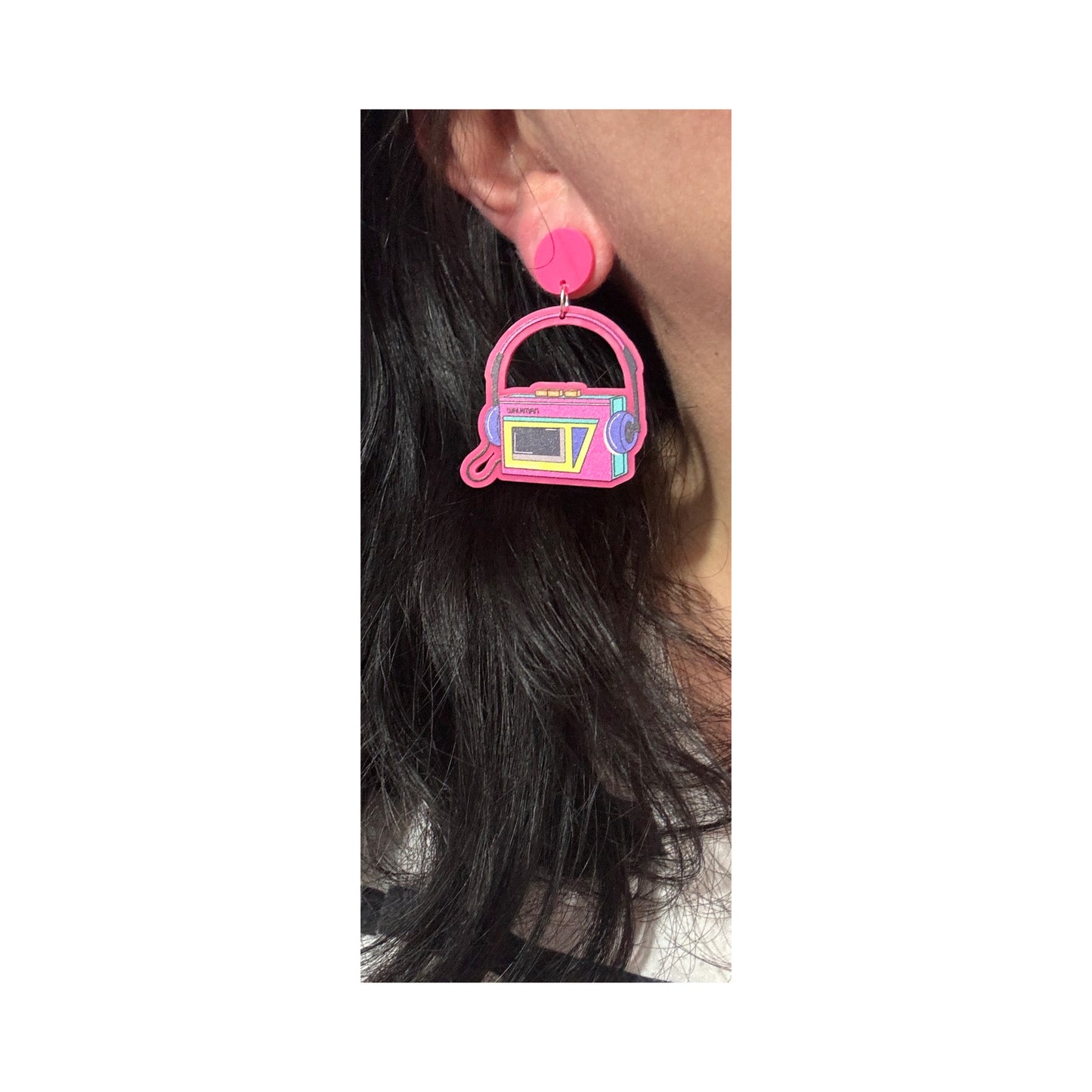 80s Walkman Drop Earrings