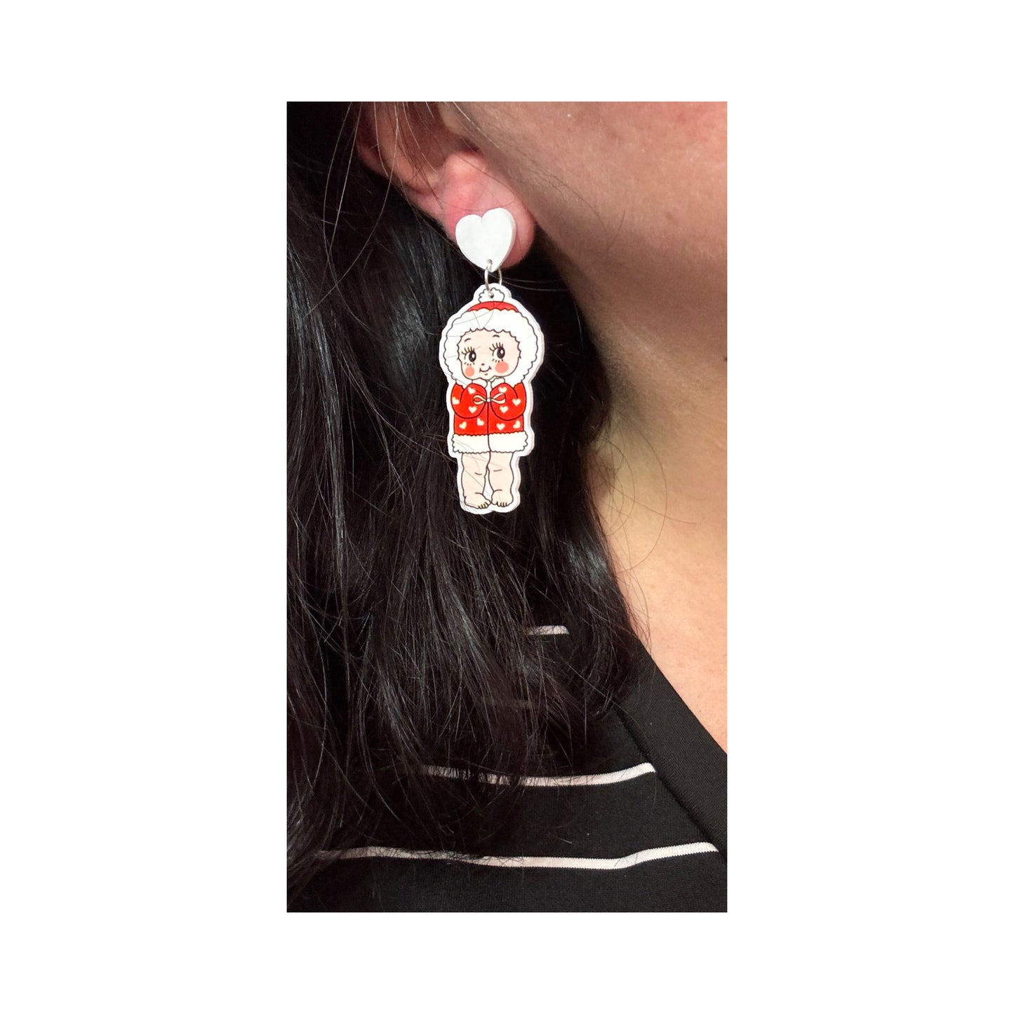 Winter Cutie Doll Drop Earrings