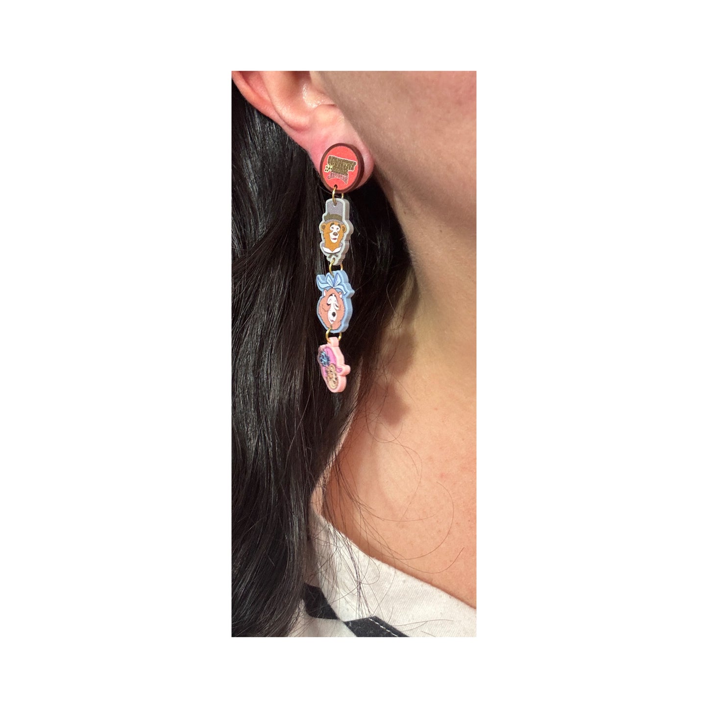 Country Bears Tiered Drop Earrings