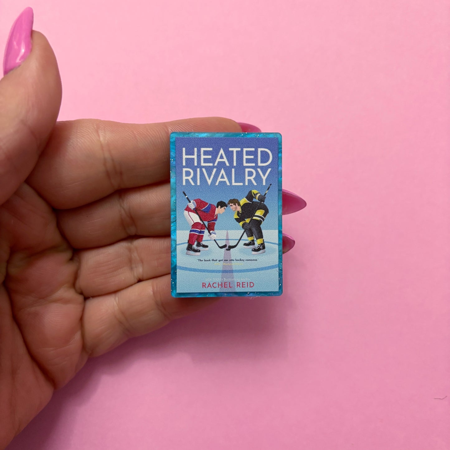Heated Rivalry Book Pin