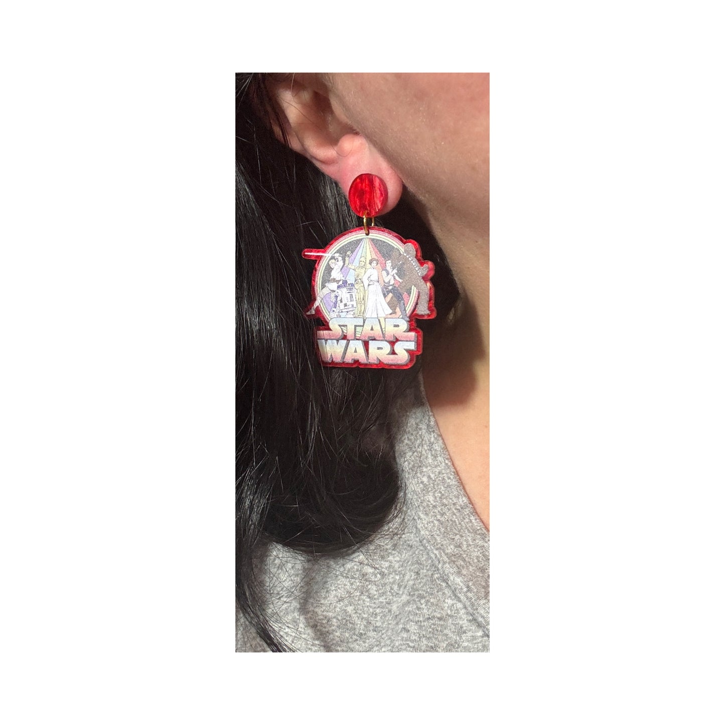 Retro Galactic Rebels Drop Earrings
