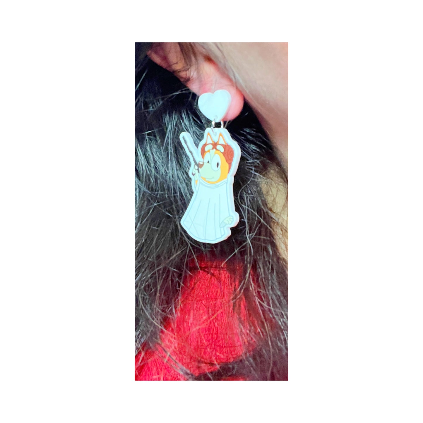 Han & Leia Heelers Drop Earrings