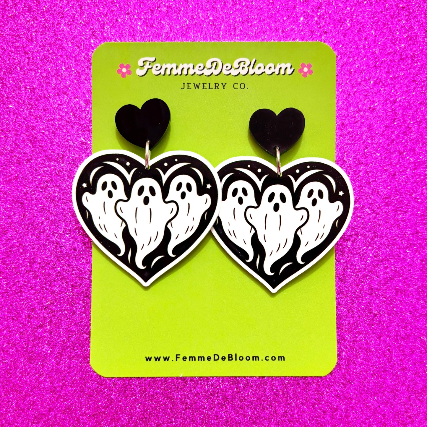 FREE GIFT - Heart Ghost Drop Earrings