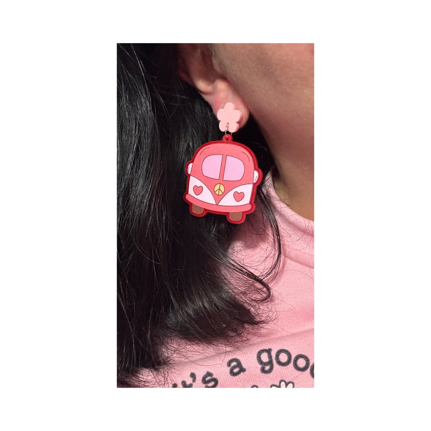 Retro Valentine Van Drop Earrings
