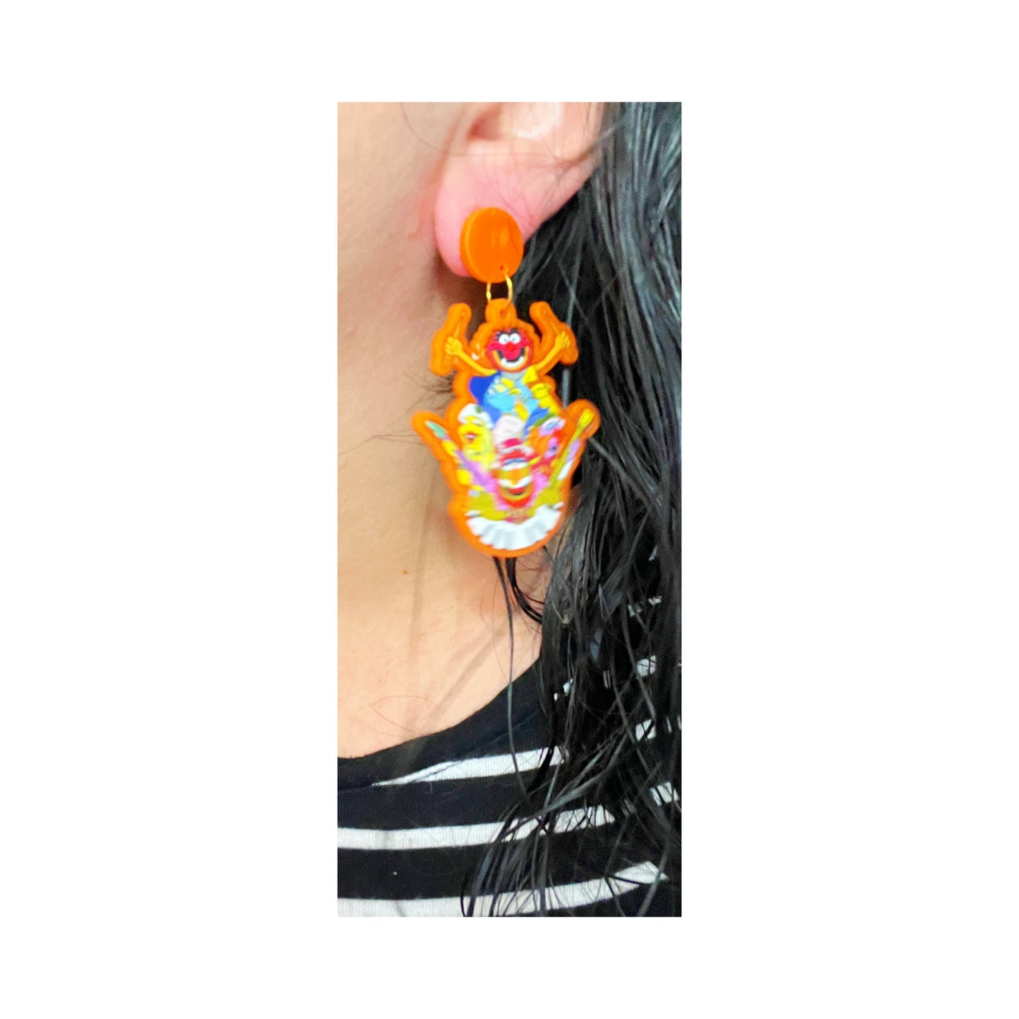 Electric Mayhem Acrylic Drop Earrings