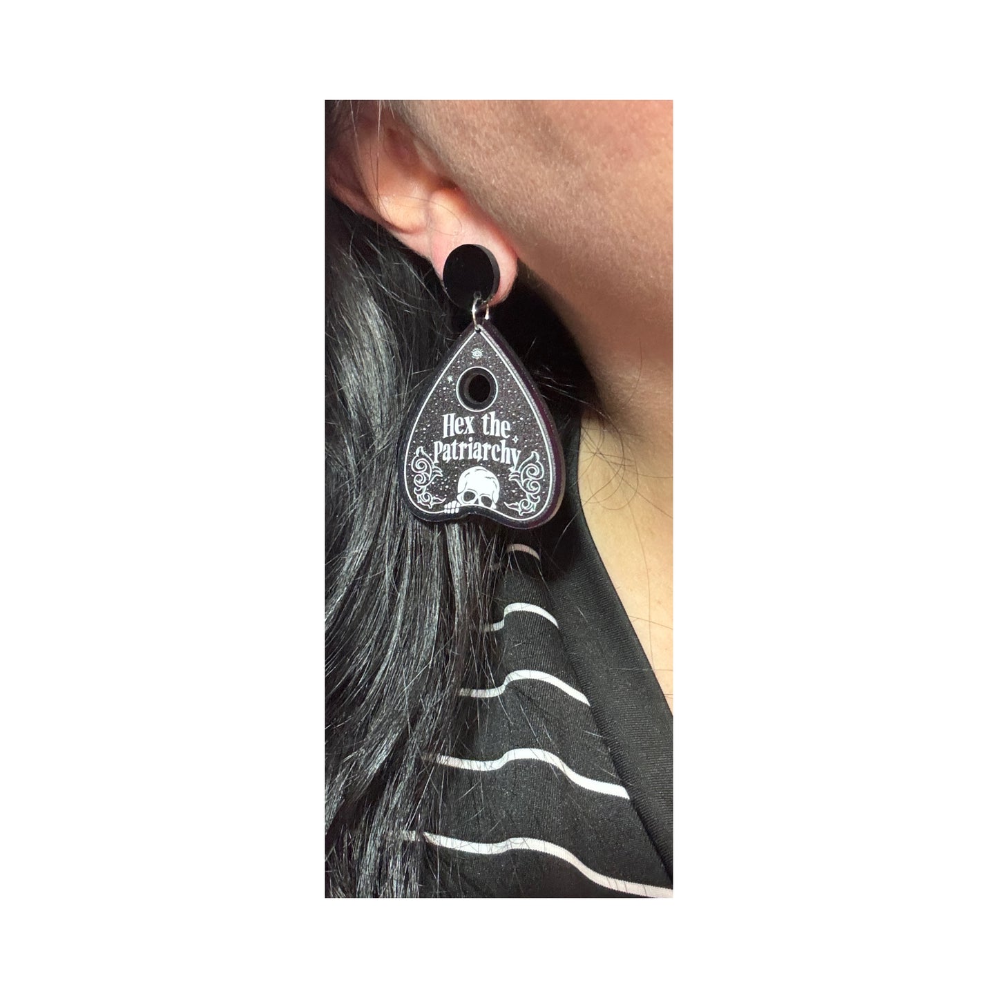 Hex The Patriarchy Drop Earrings