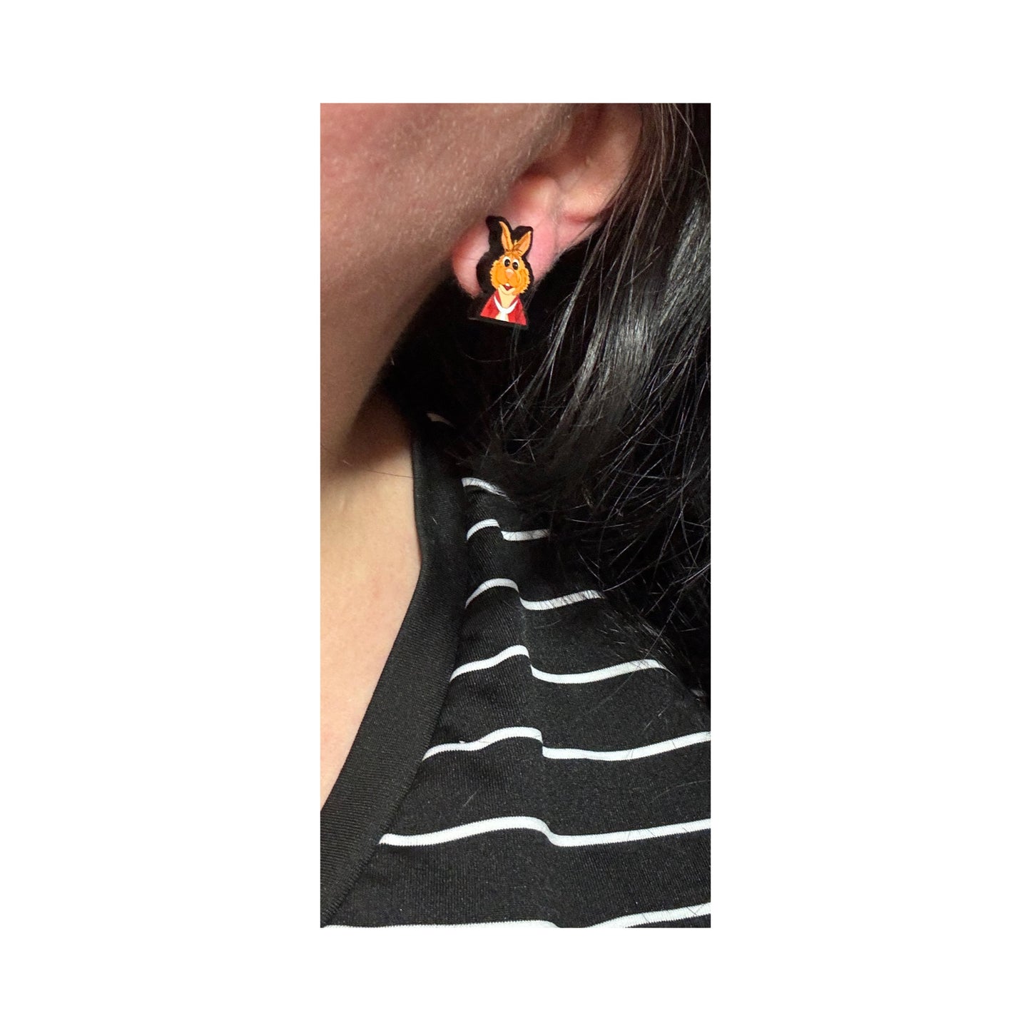 Bean Bunny Post Earrings