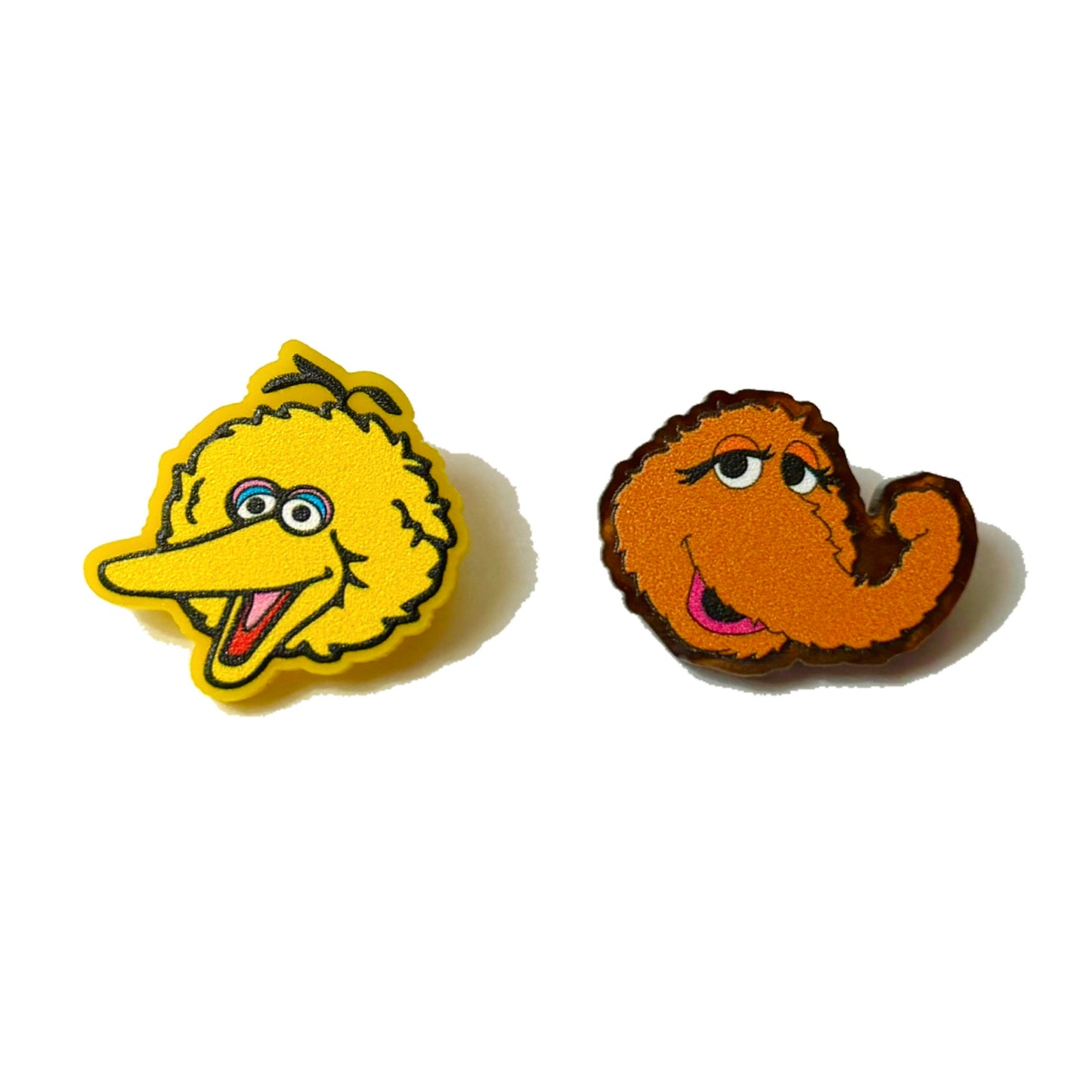 Snuffy & Big Bird Post Earrings