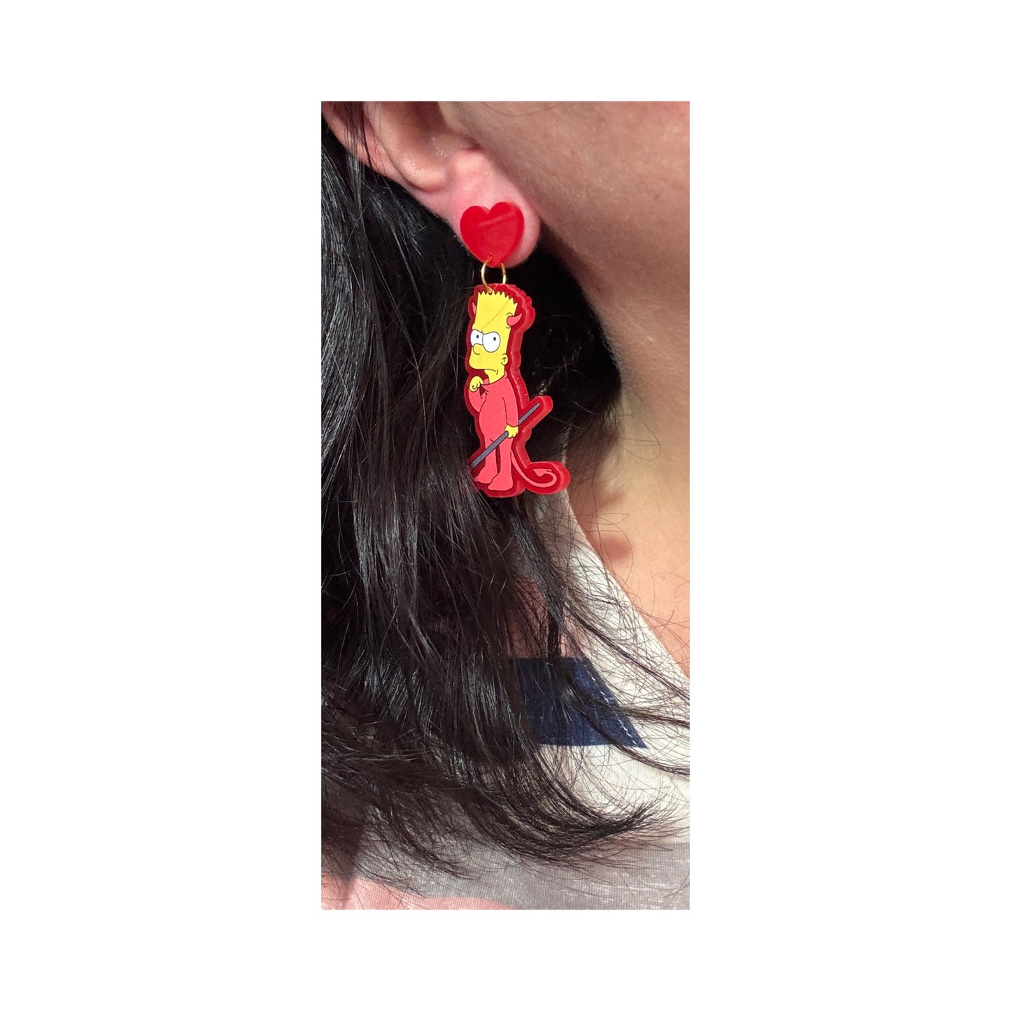 Devil Bart Drop Earrings