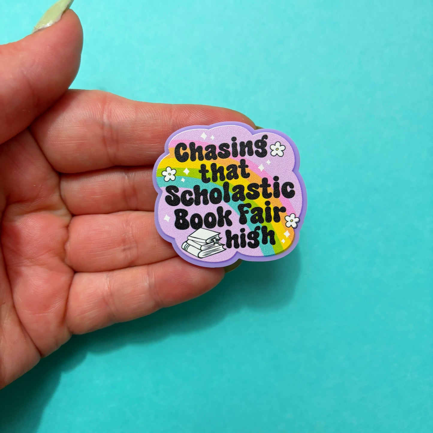 90s Book Fair Pin