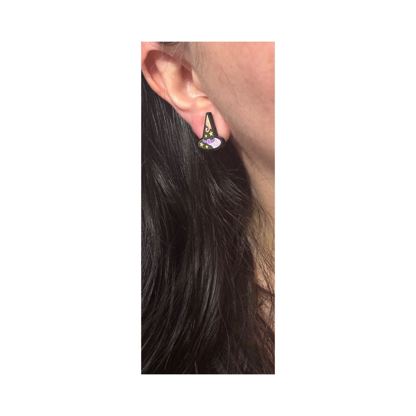Retro Witch Hat Post Earrings