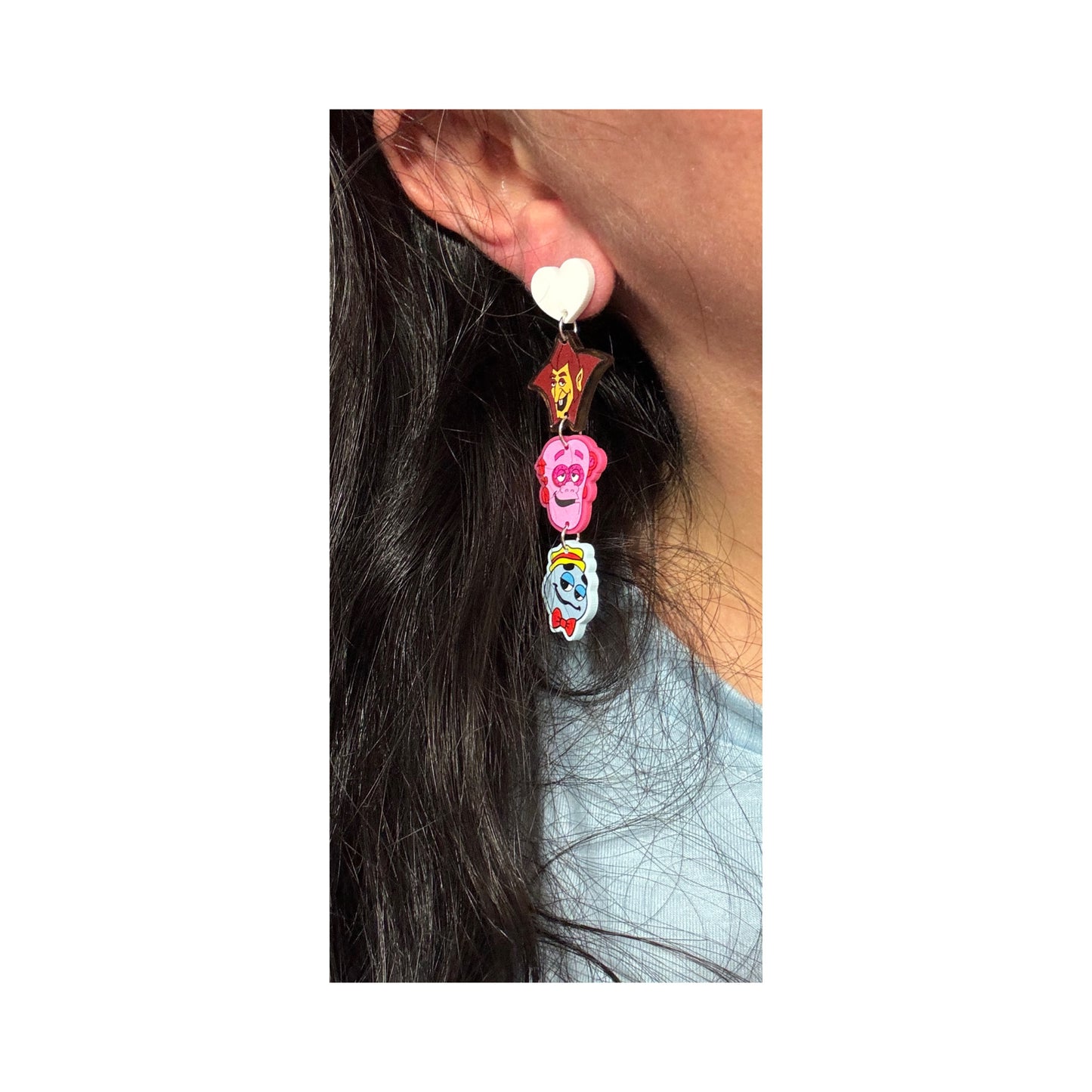 Monster Cereal Friends Tiered Drop Earrings