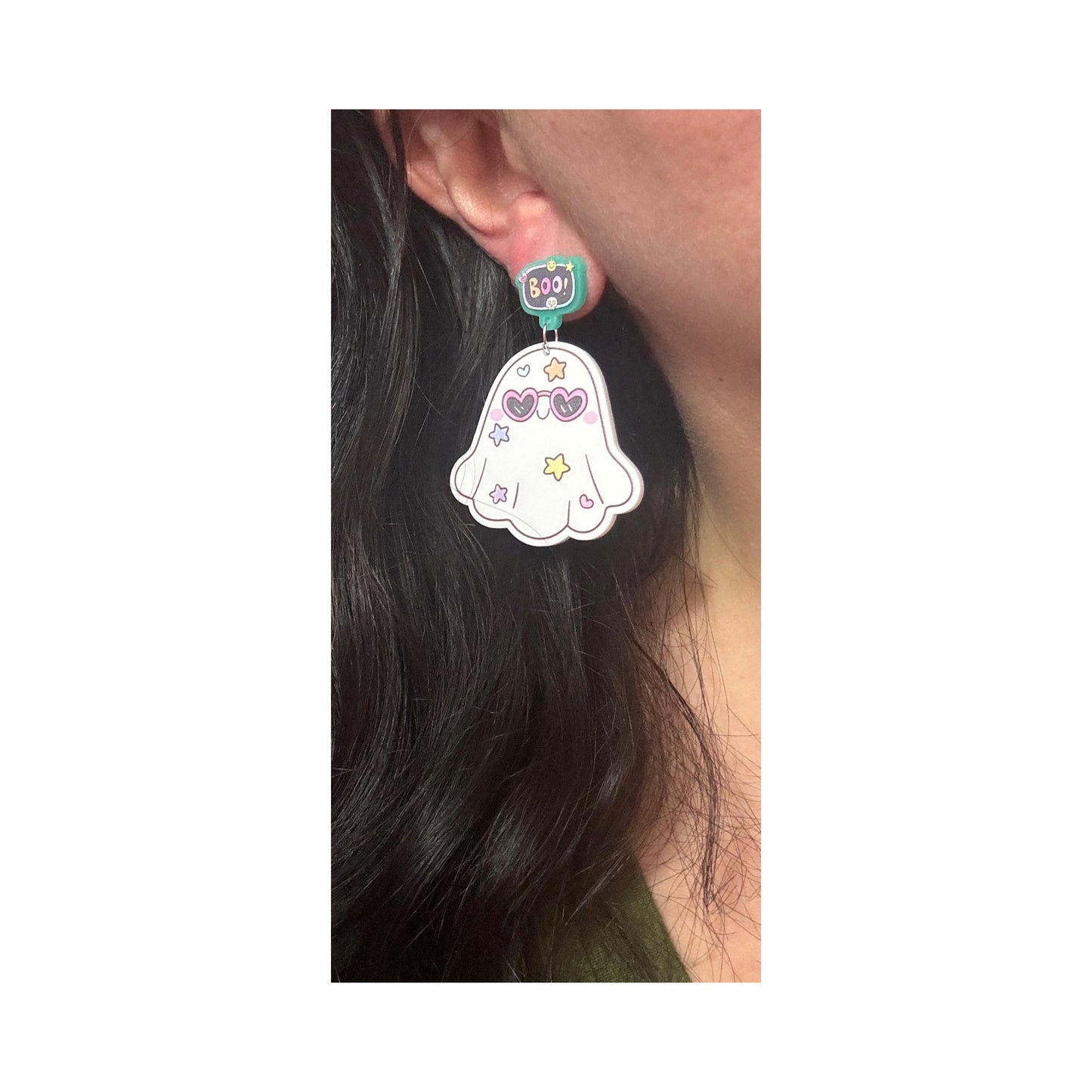 Y2K 90s Boo Drop Earrings