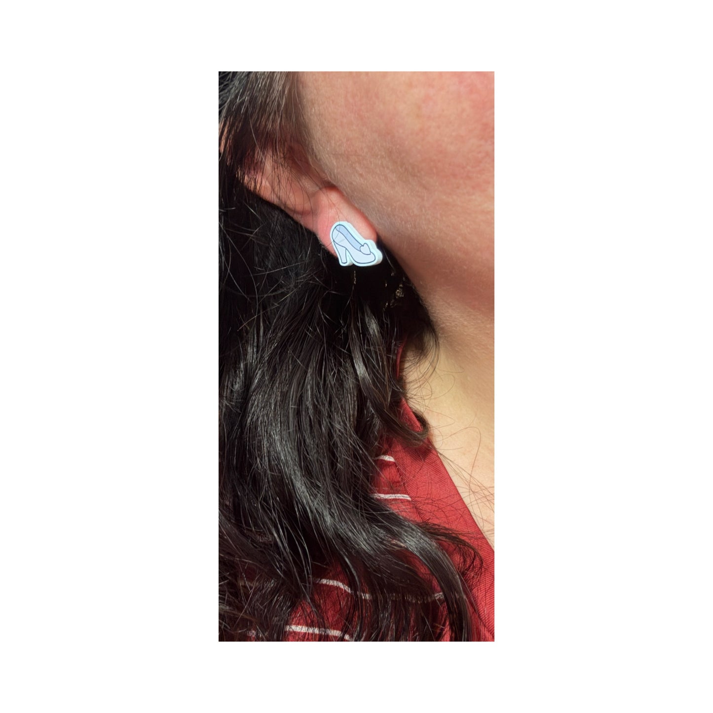 Glass Slipper Post Earrings
