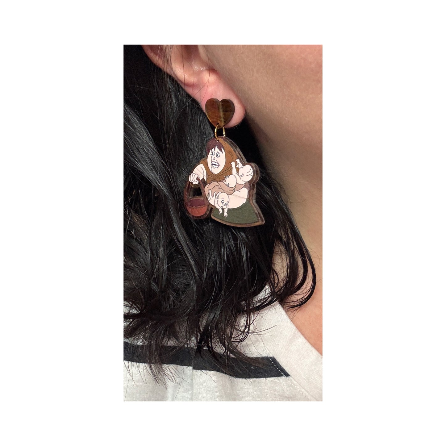 I NEED SIX EGGS Drop Earrings