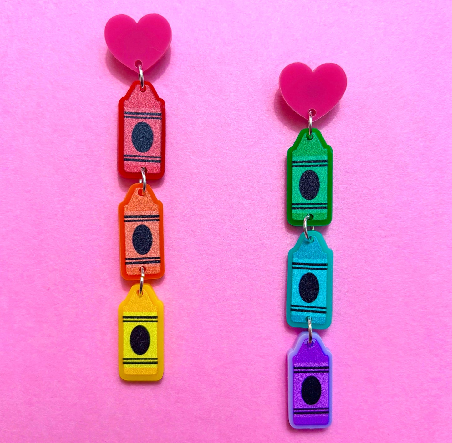 Crayons Tiered Drop Earrings